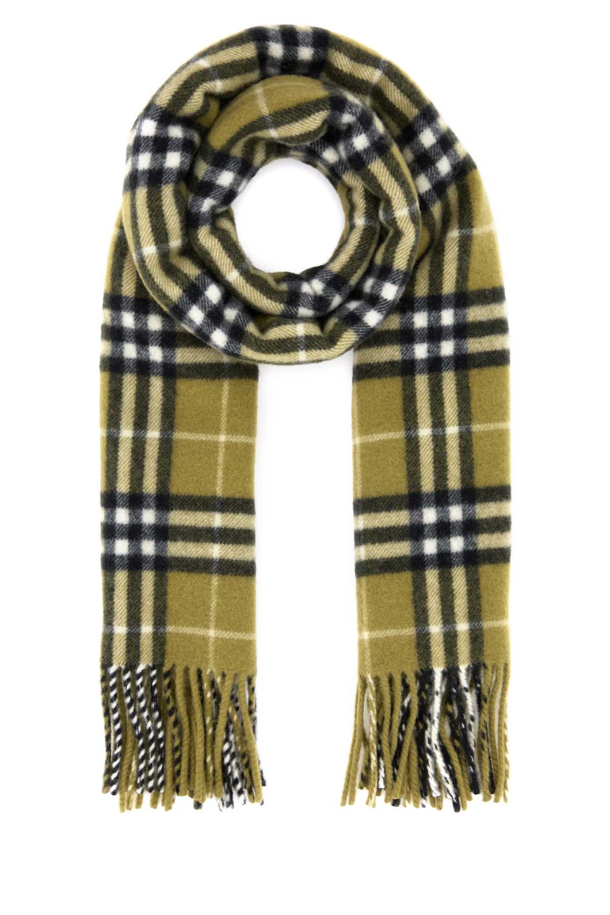 Shop Burberry Embroidered Cashmere Scarf In Acre