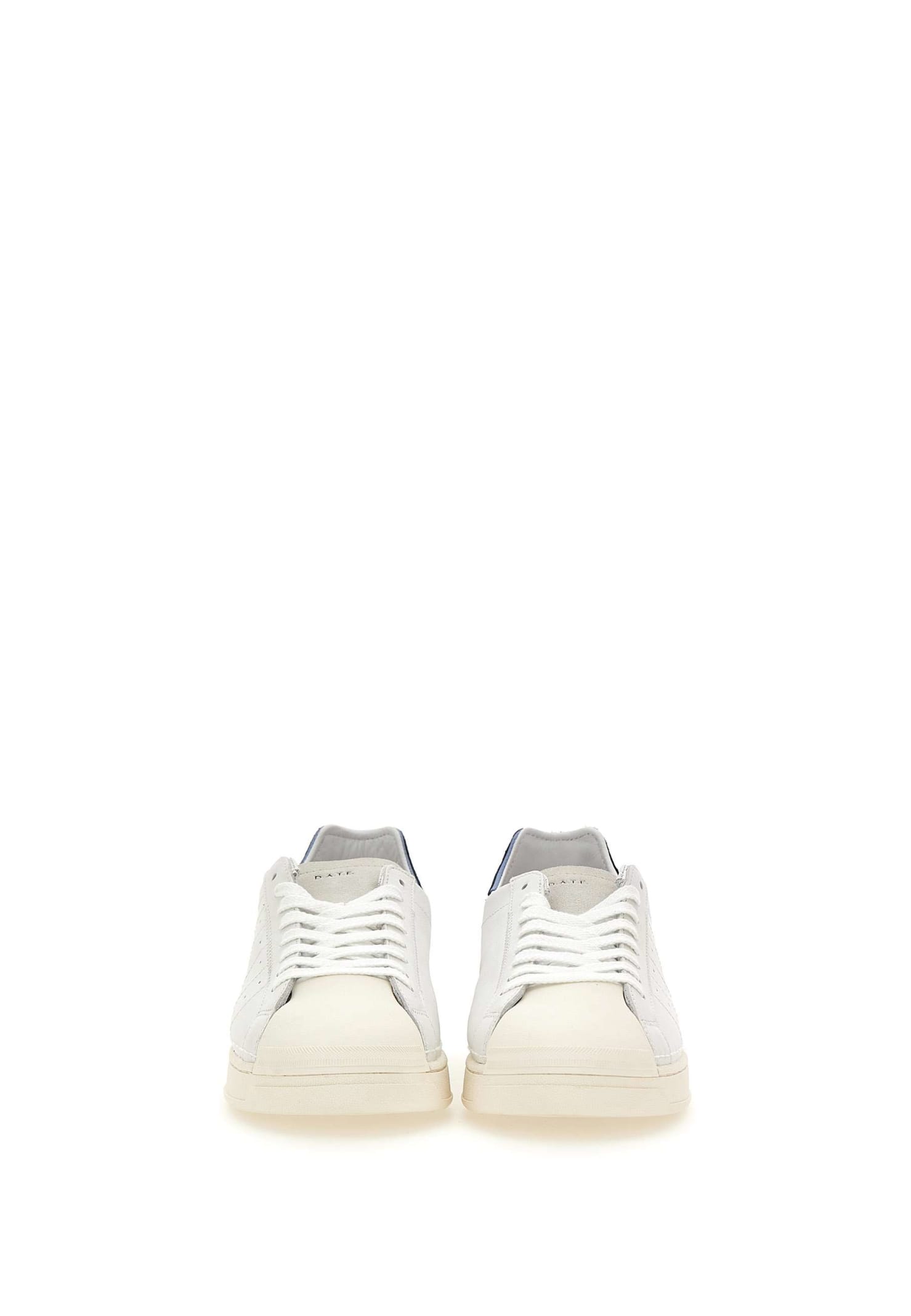 Shop Date Base Calf Leather Sneakers In White-blue