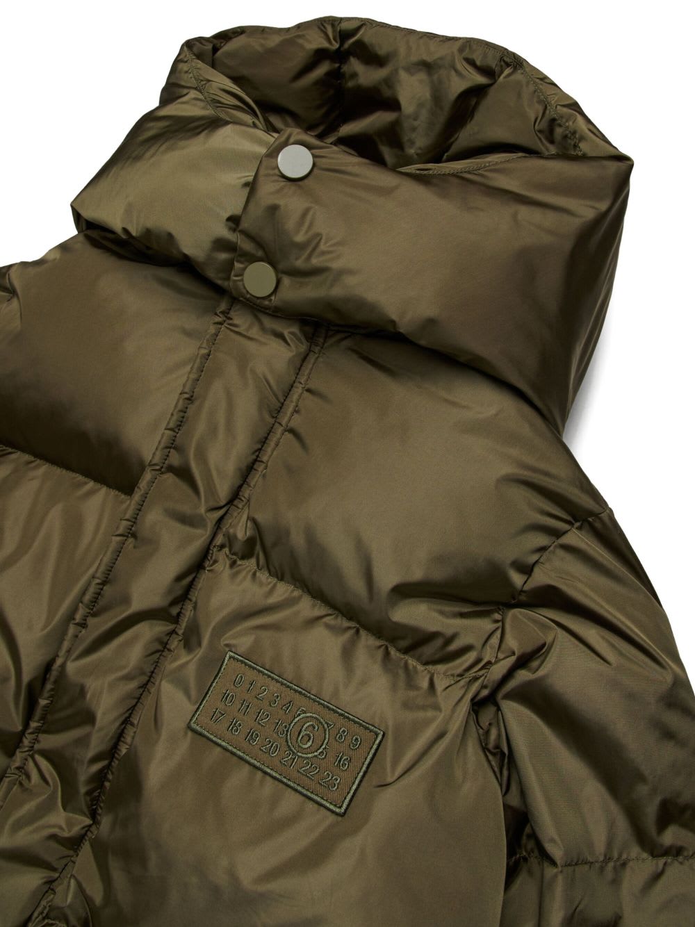 Mm6 Maison Margiela Kids Coat With Logo Application In Green
