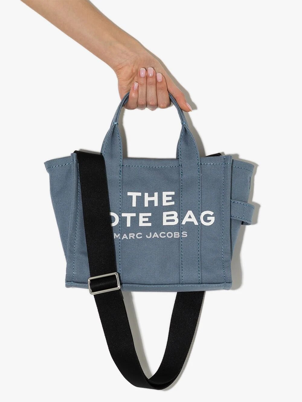 Shop Marc Jacobs The Small Tote In Canvas In Blue Shadow