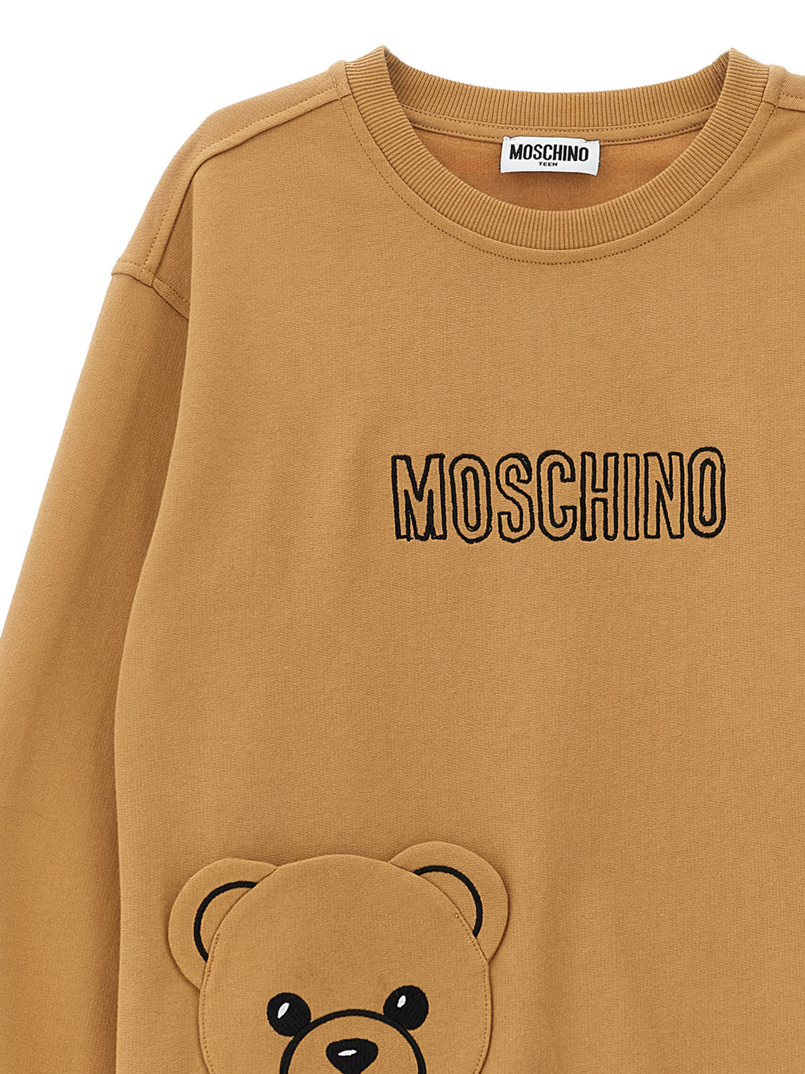 Moschino Crewneck Sweatshirt In Brown