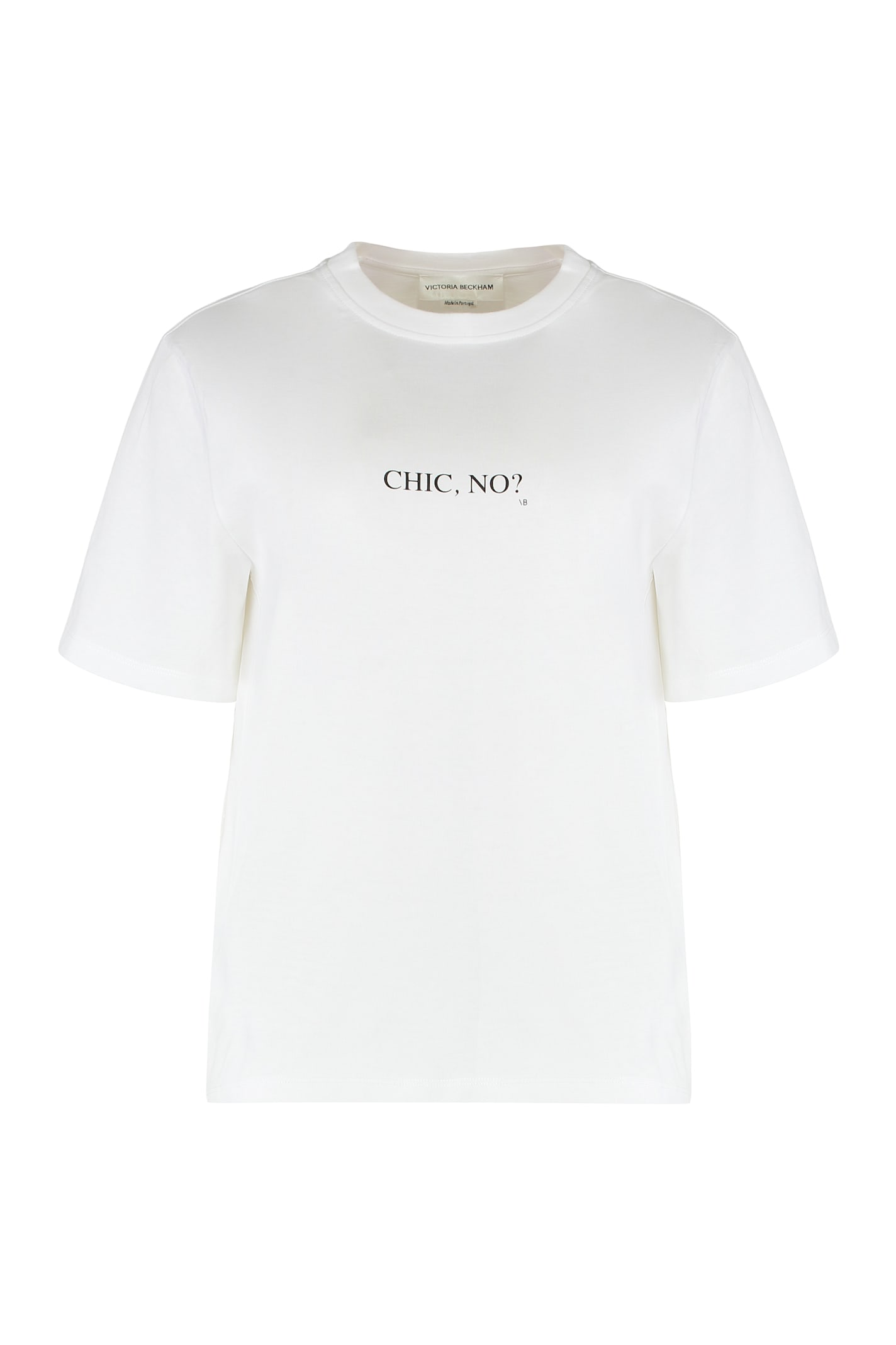 Victoria Beckham T-shirt In Cotton With Print In White