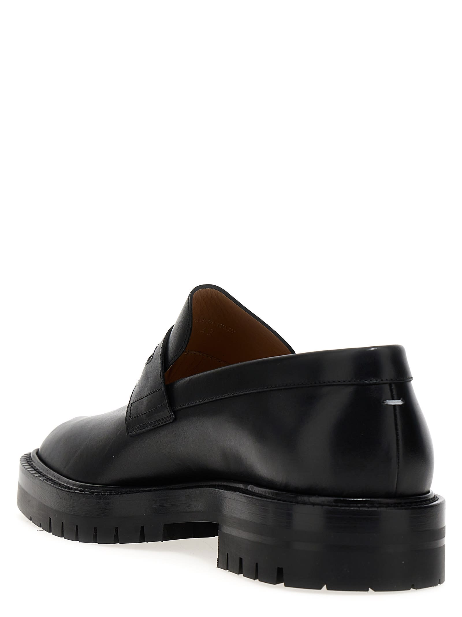 Shop Maison Margiela Tabi County Loafers In Black