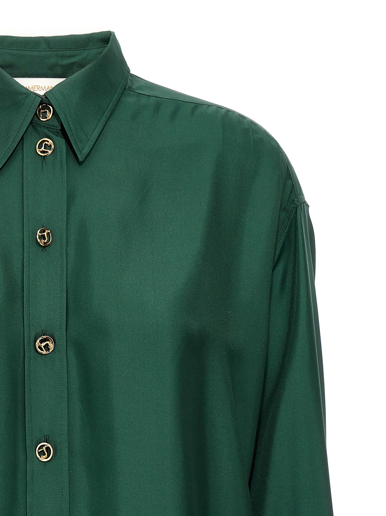 Shop Zimmermann Pavilion Shirt In Green