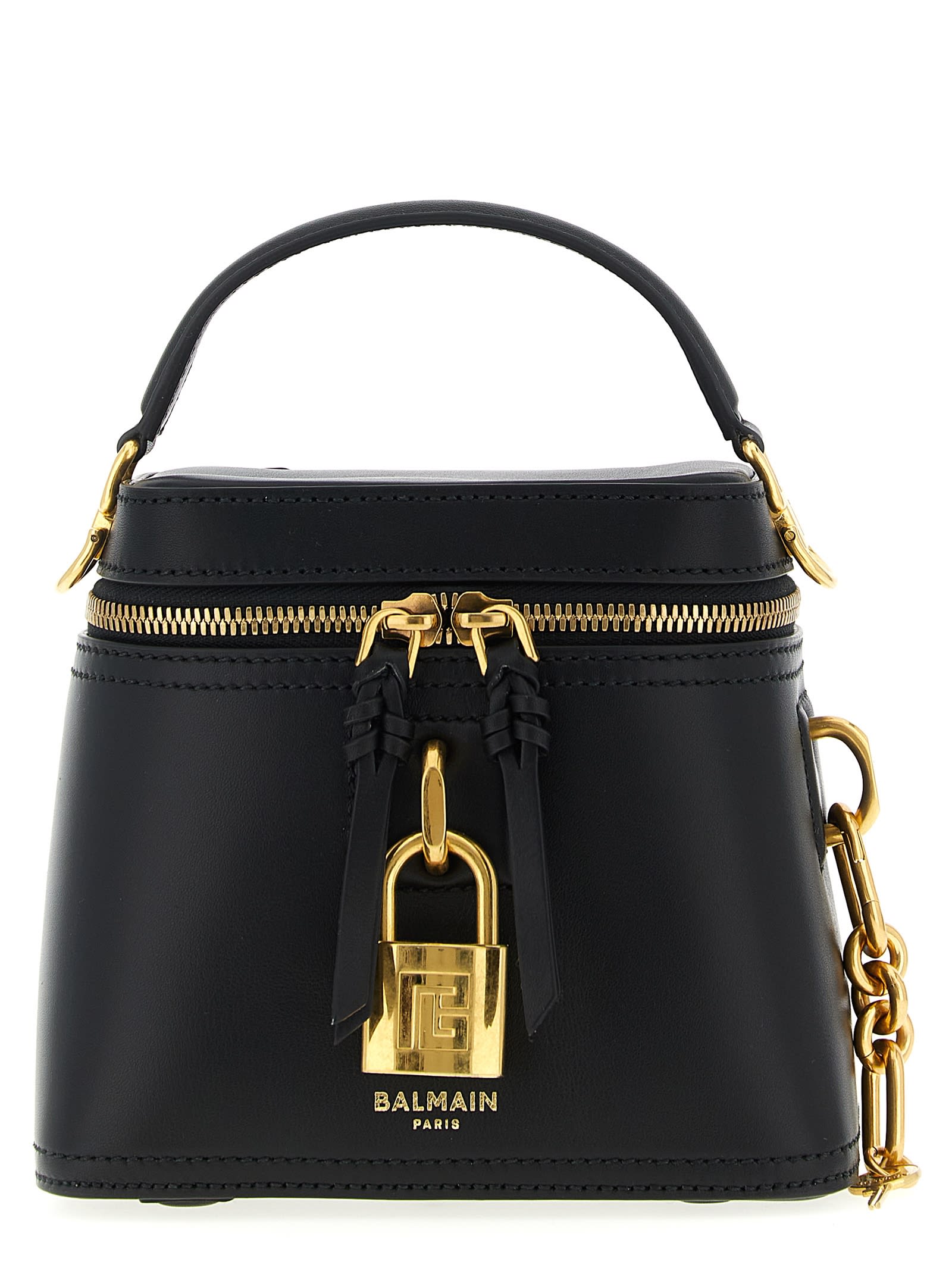 Balmain Pulse Vanity Handbag In Black