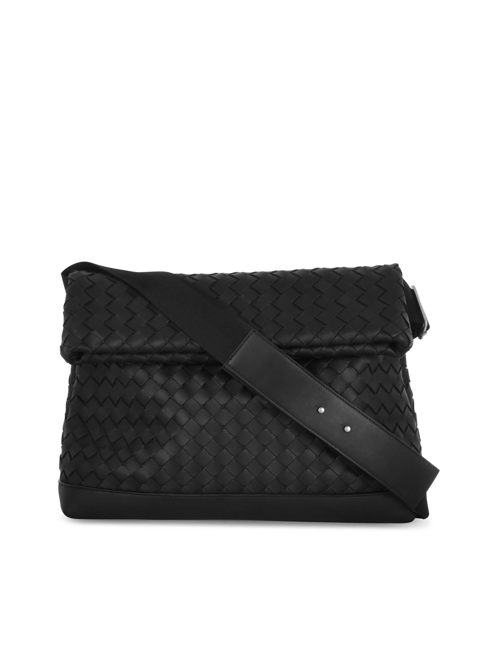 Click to view more detailed imagery on our partner's website Bottega Veneta Braided 15 Bag In Black Silver