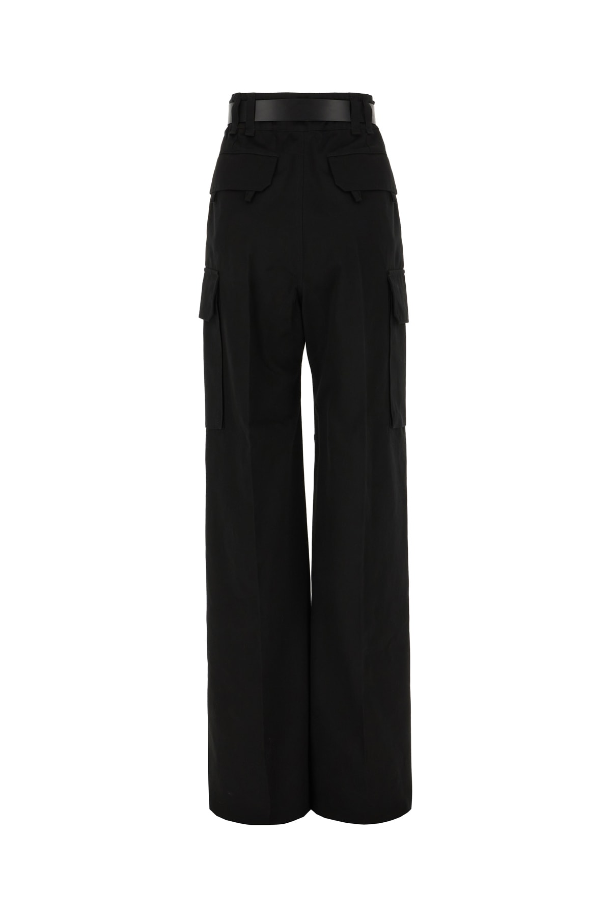 Shop Saint Laurent Black Cotton Pants In Noir