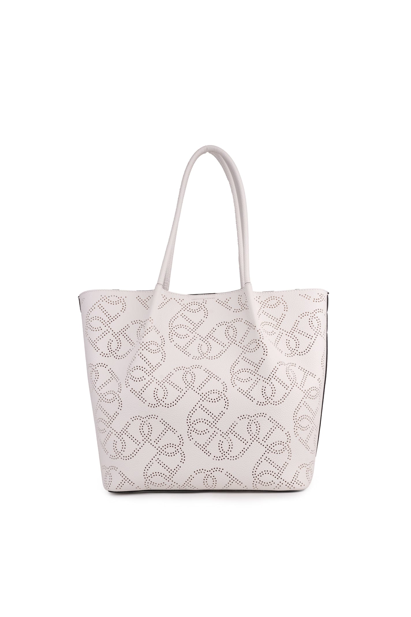 Eco-leather Shopper Bag With Perforated Logo