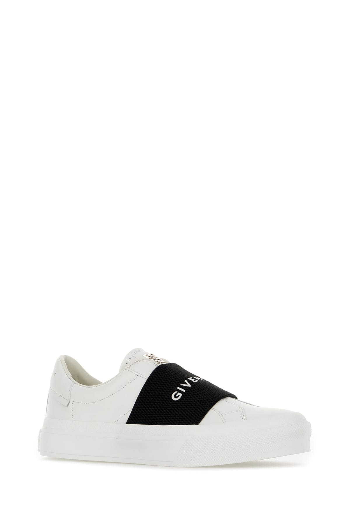 Shop Givenchy White Leather City Sport Sneakers In 116