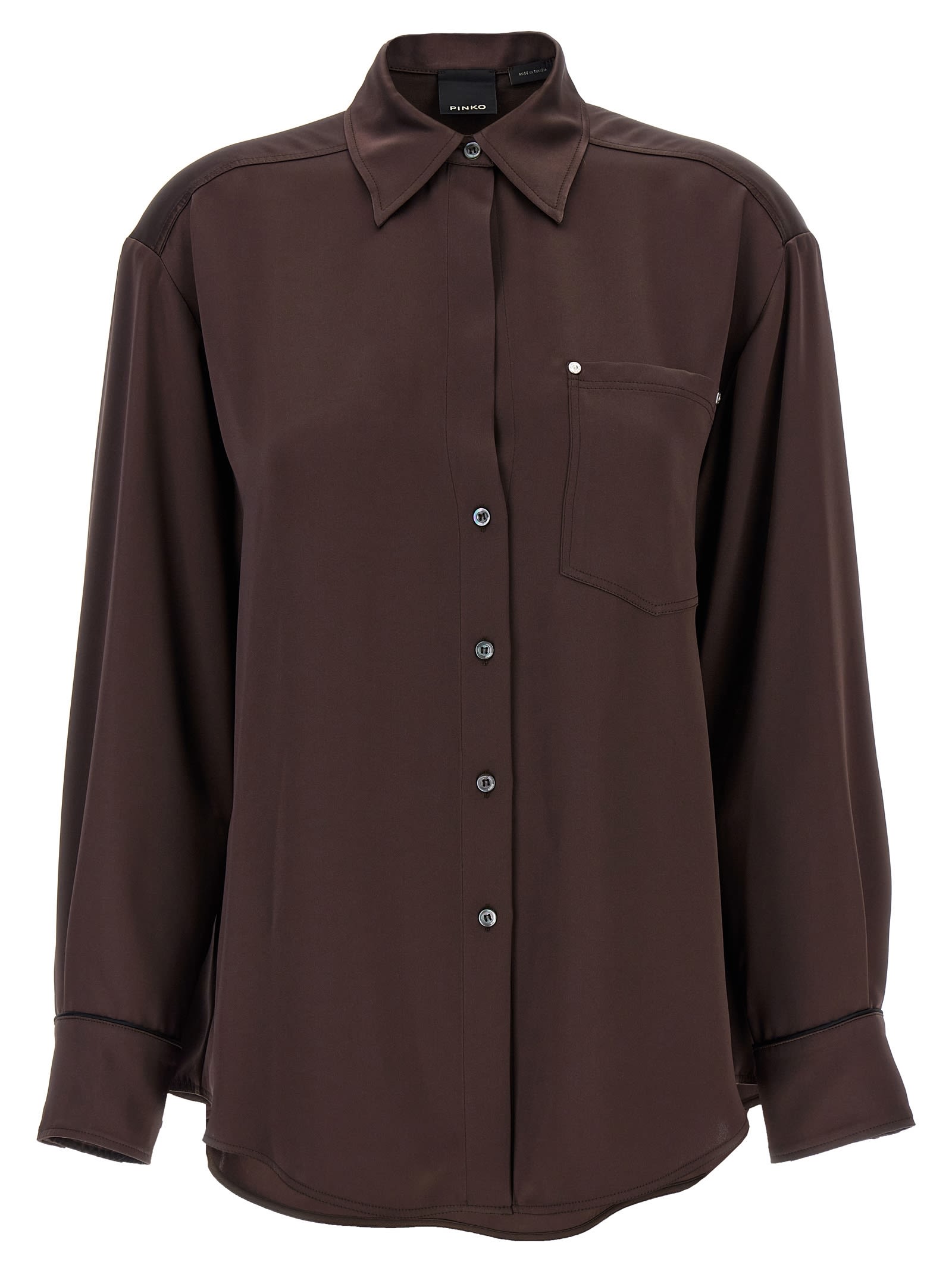 Shop Pinko Ciotola Shirt In Brown