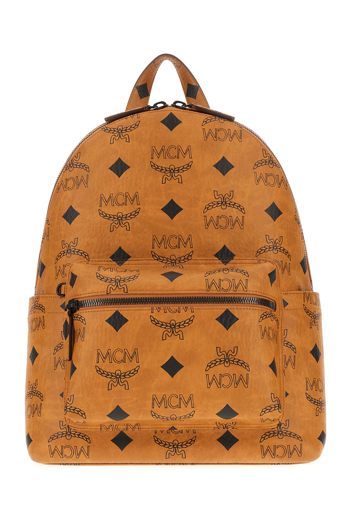 Mcm Printed Synthetic Leather Medium Stark Backpack In Co