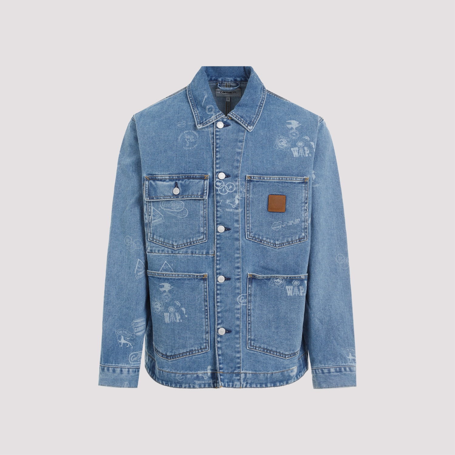 Shop Carhartt Stamp Jacket In Blue