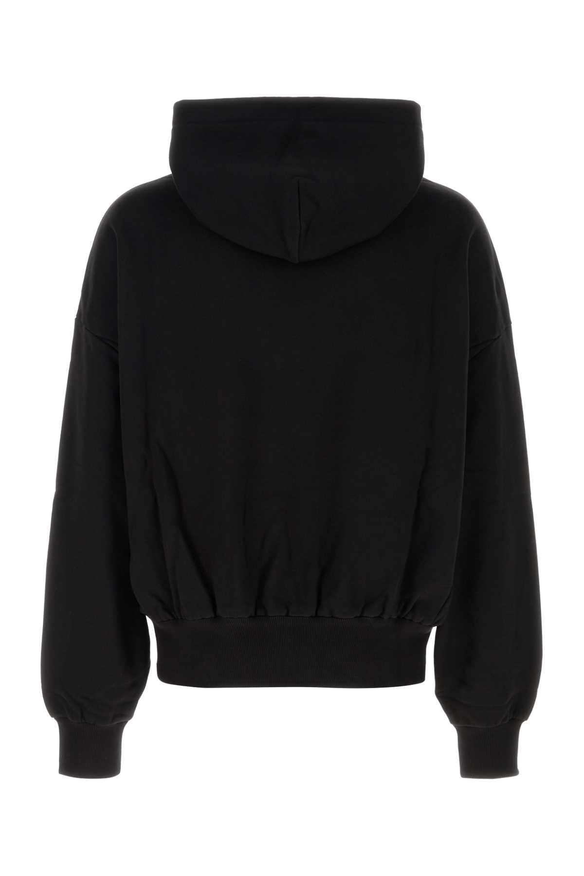 Dolce & Gabbana Long-sleeved Hooded Sweatshirt In Black
