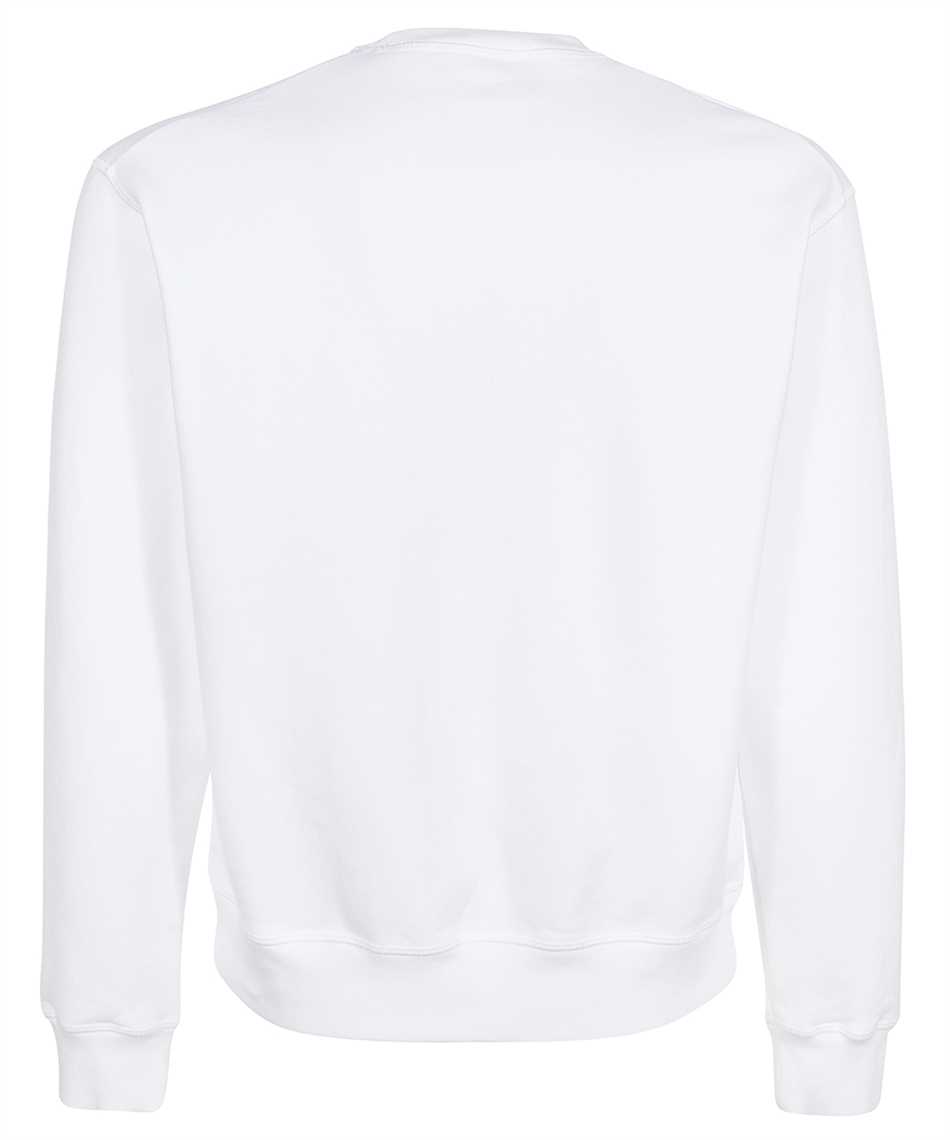 Shop Dsquared2 Printed Cotton Sweatshirt In White