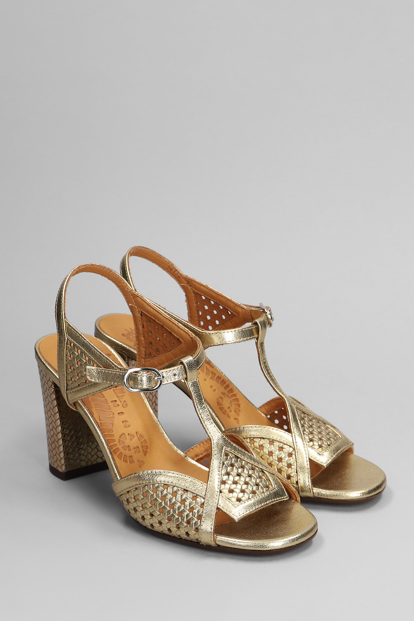 Shop Chie Mihara Bessy Sandals In Gold Leather