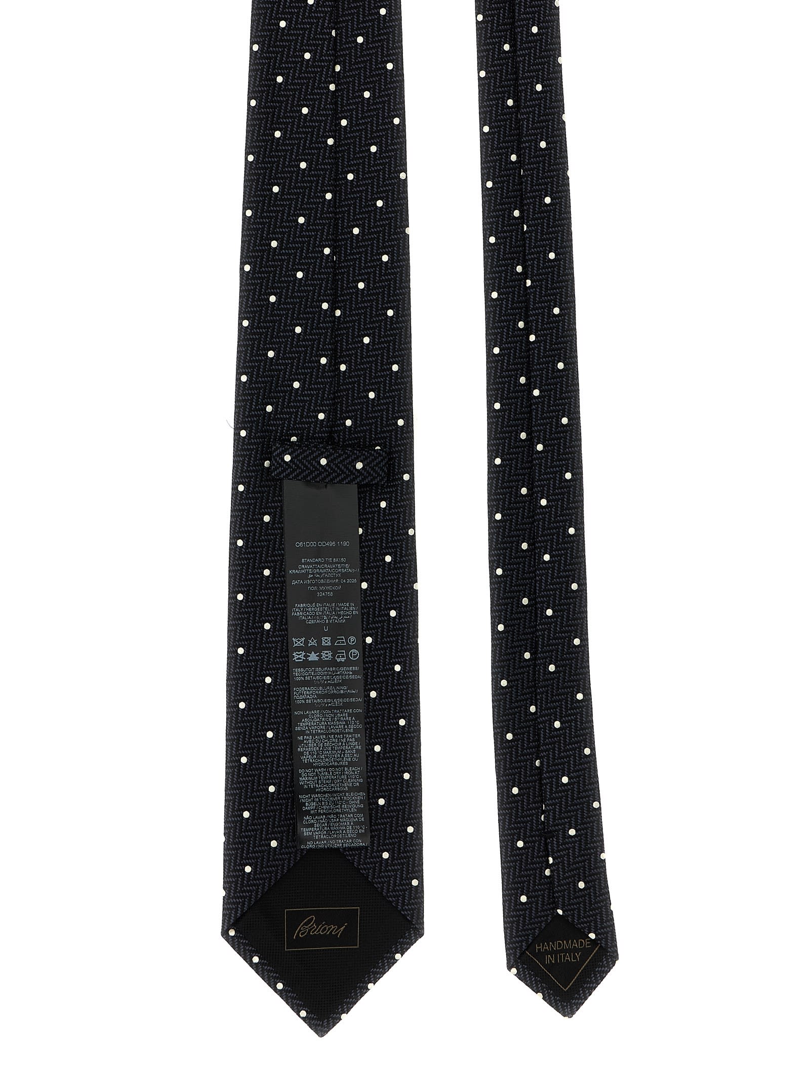 Brioni Jacquard Tie Ties And Papillon Multicolor In Black