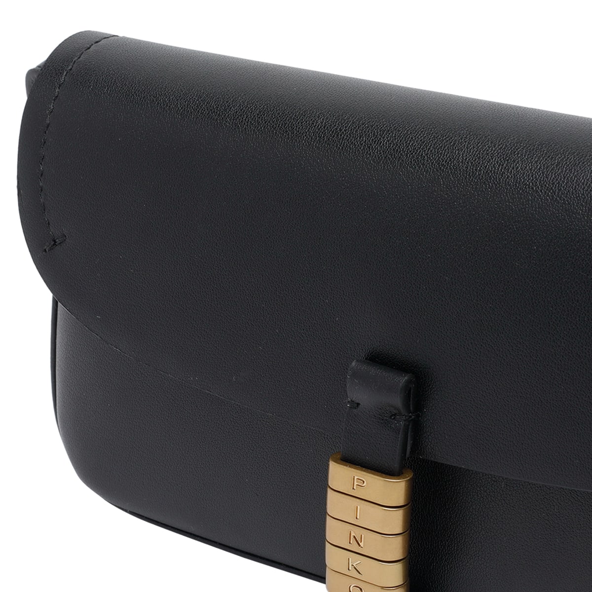 Pinko Mini Leather Crossbody Bag In Black