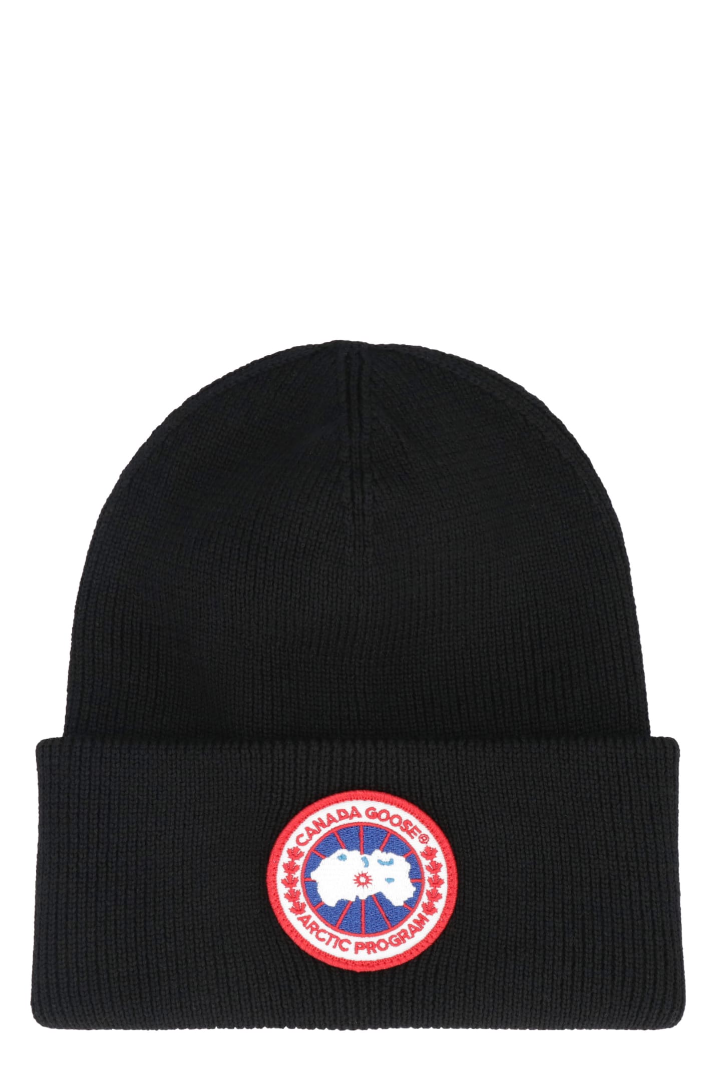 Shop Canada Goose Artic Disc Toque Wool Hat In Black