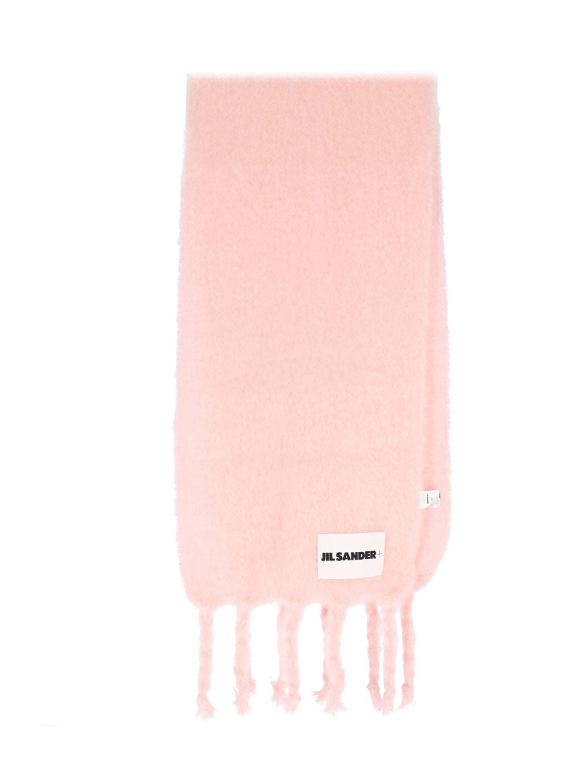 Jil Sander Fringed Scarf Soft Texture In Pink