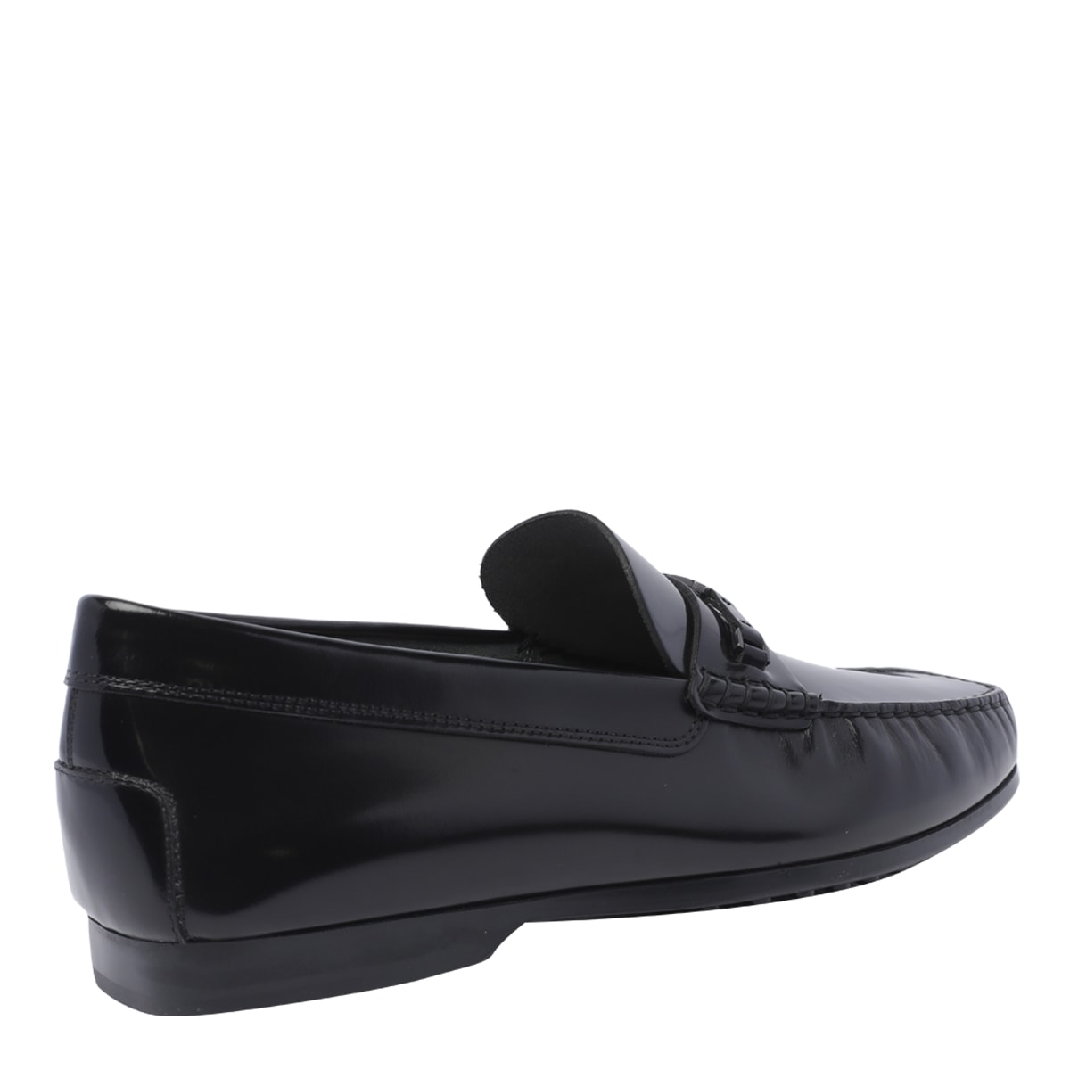 Shop Tod's Leather Loafers In Black