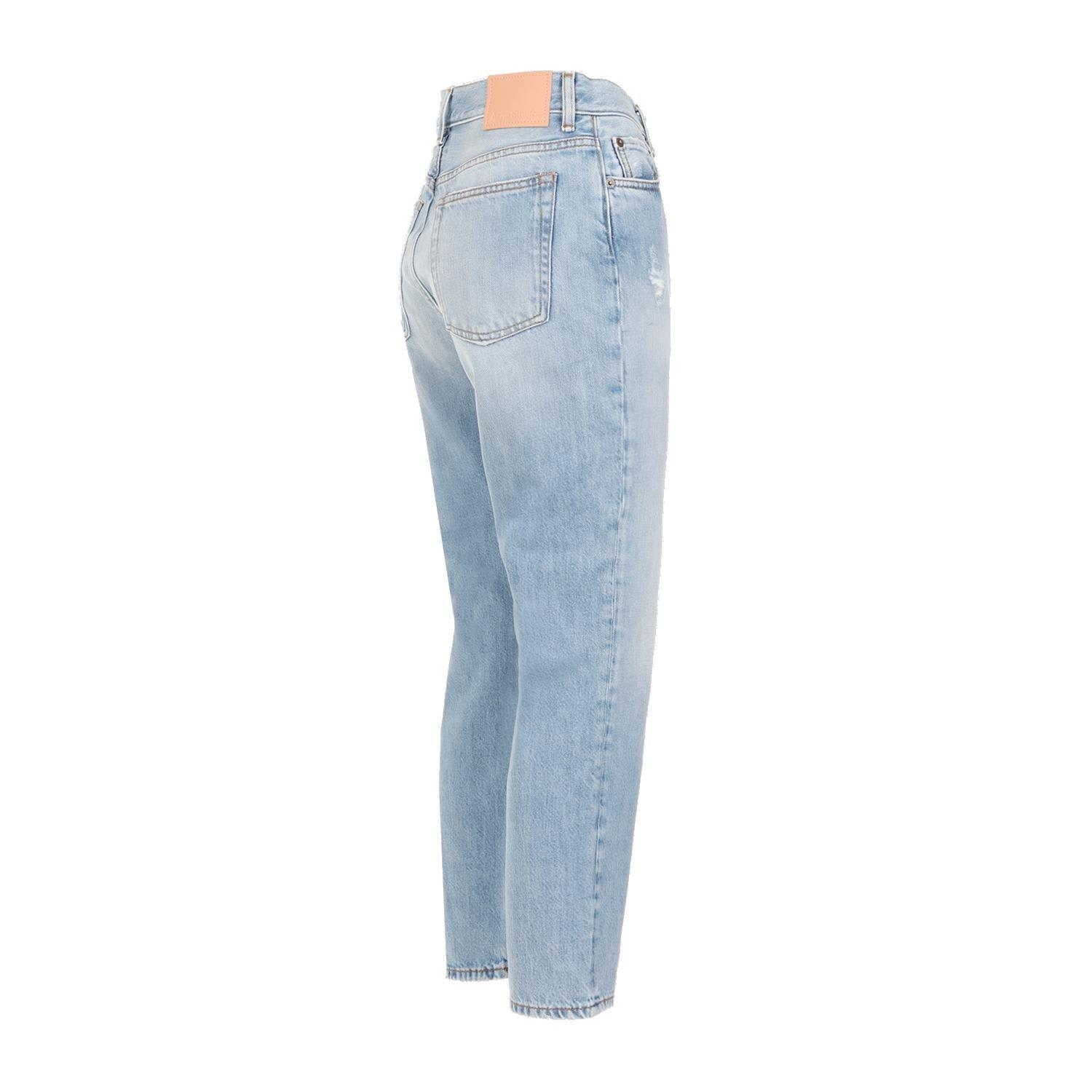 Shop Acne Studios High-waisted Straight-leg Jeans In 228 Light Blue