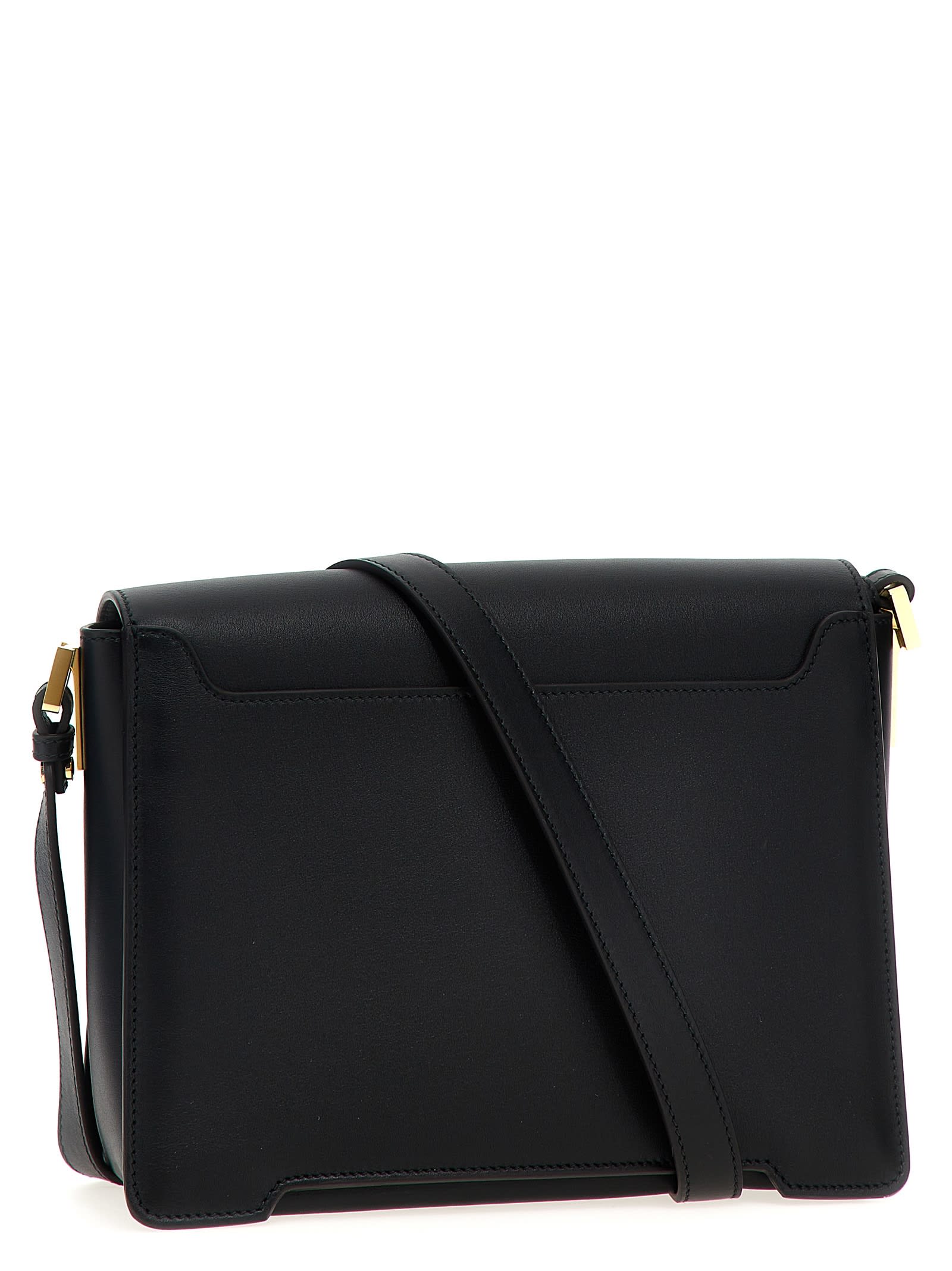 Shop Marni Trunkaroo Medium Shoulder Bag In Black