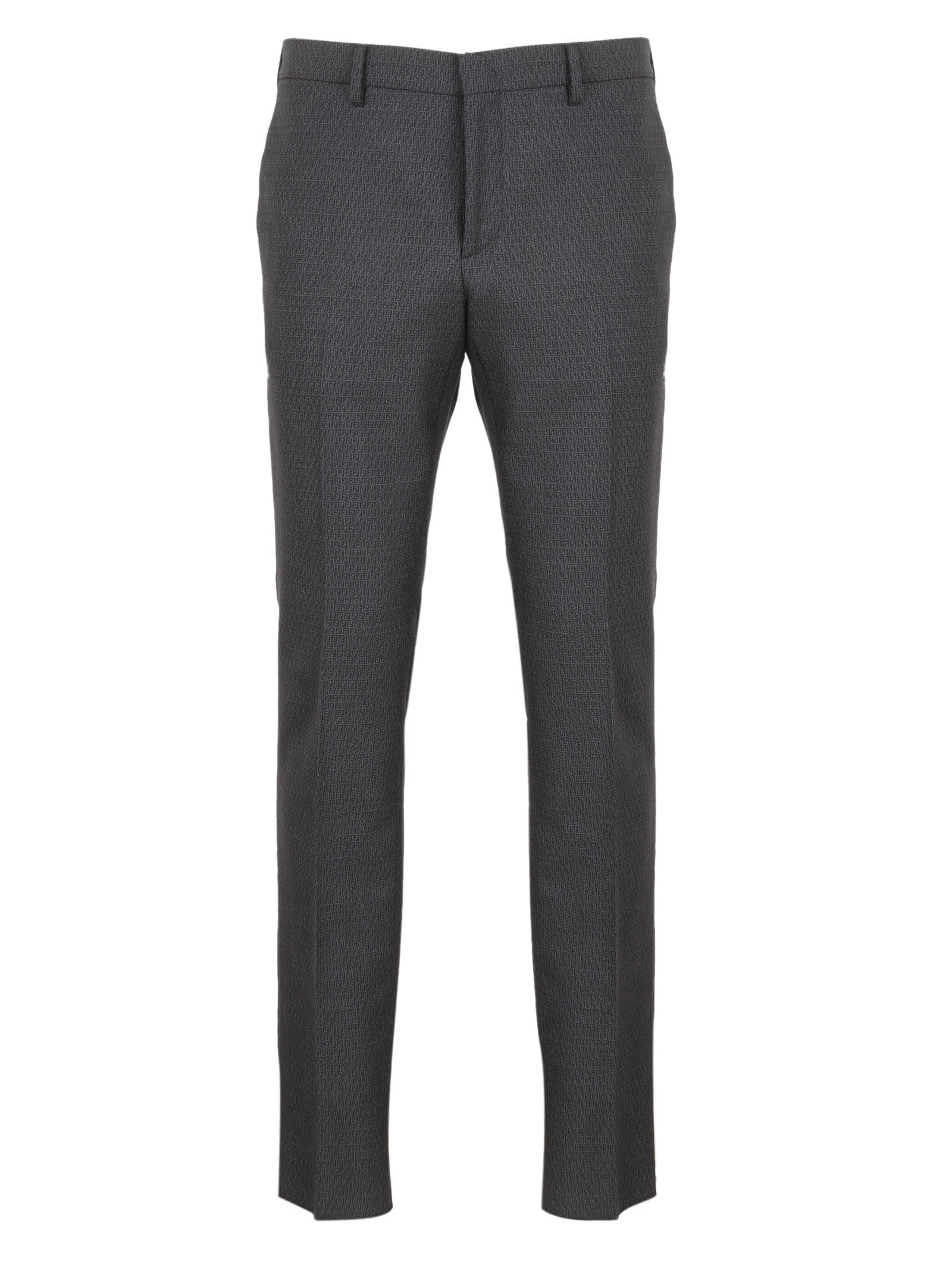 Fendi Ff Micro Pattern Tailored Trousers