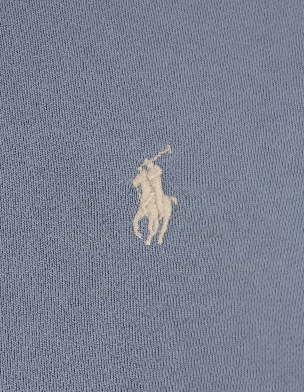 Shop Ralph Lauren Channel Blue Cotton Loopback Hoodie