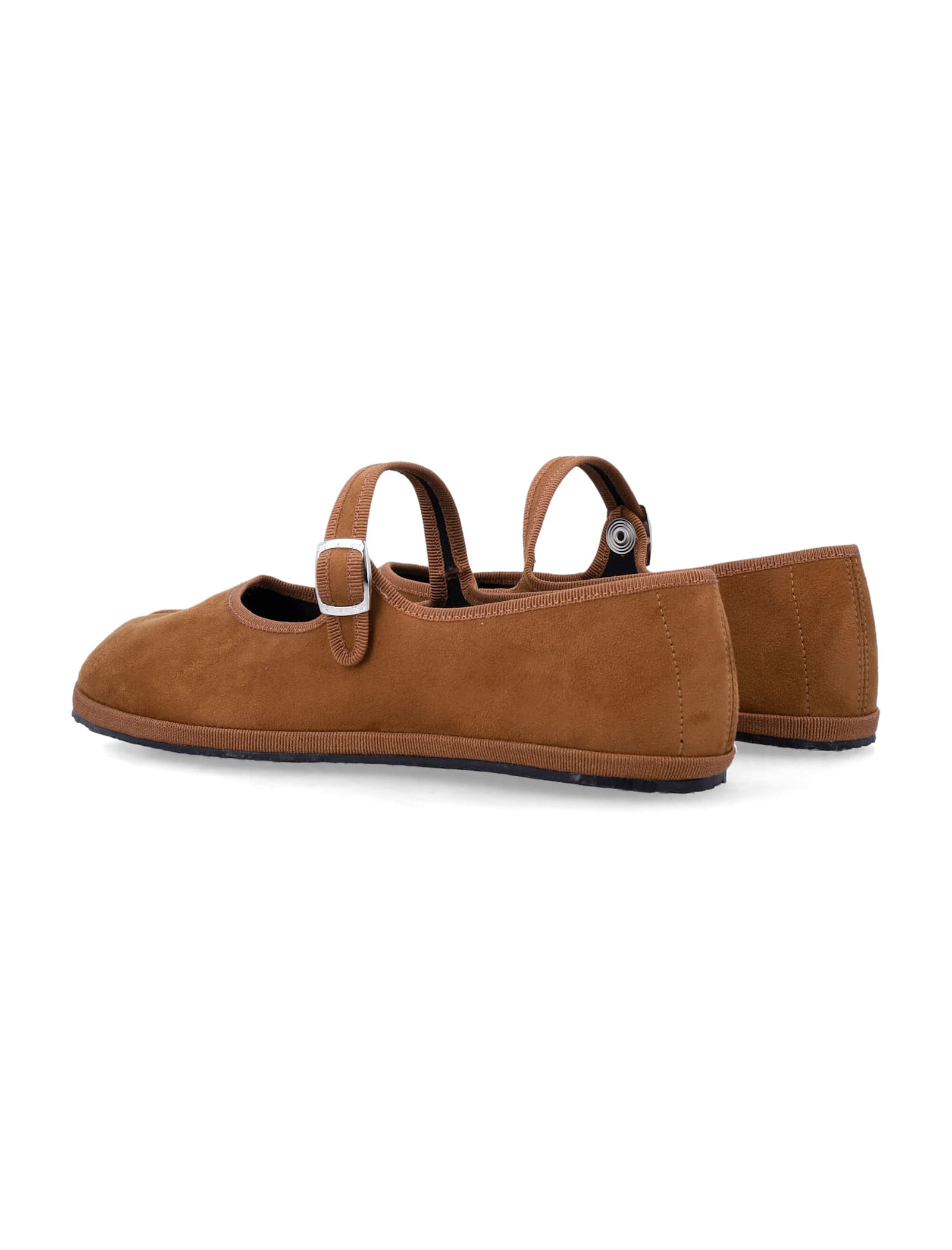 Drogheria Crivellini Papusse Soft Mary Jane Suede Effect In Camel