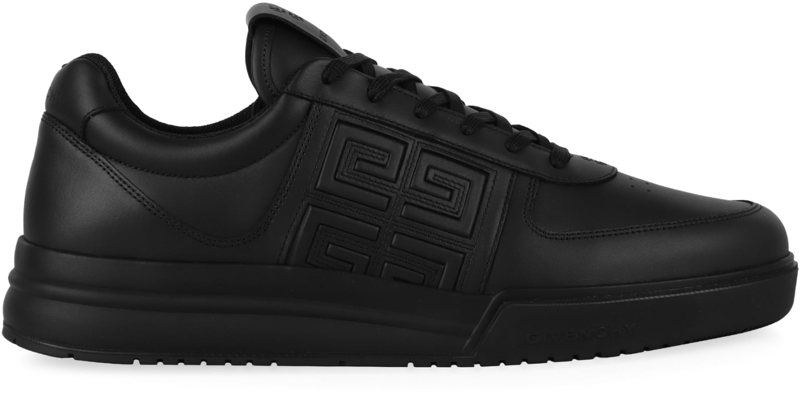 Shop Givenchy G4 Leather Low-top Sneakers In Black