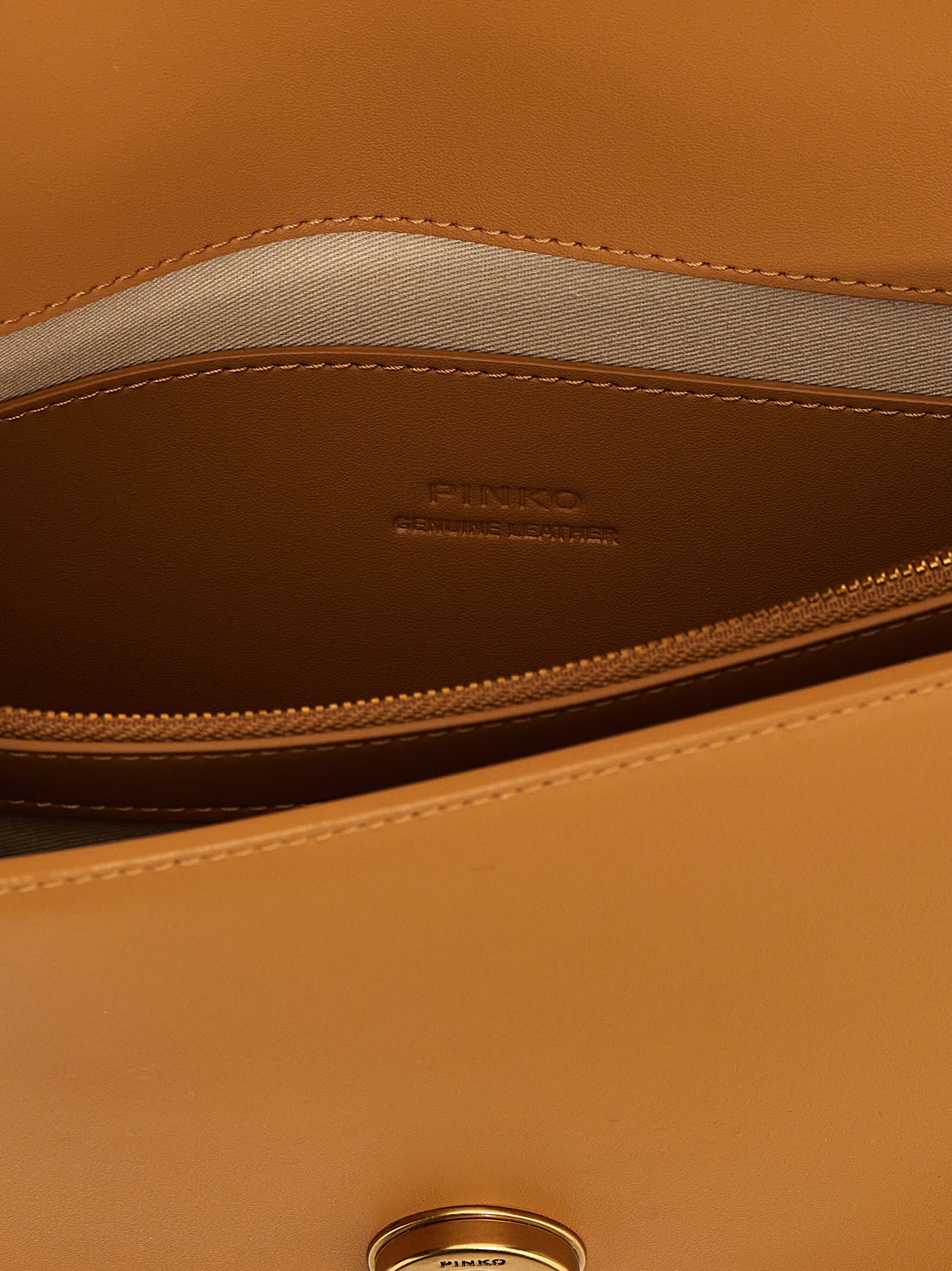Shop Pinko Love One Classic Simply Crossbody Bag In Brown
