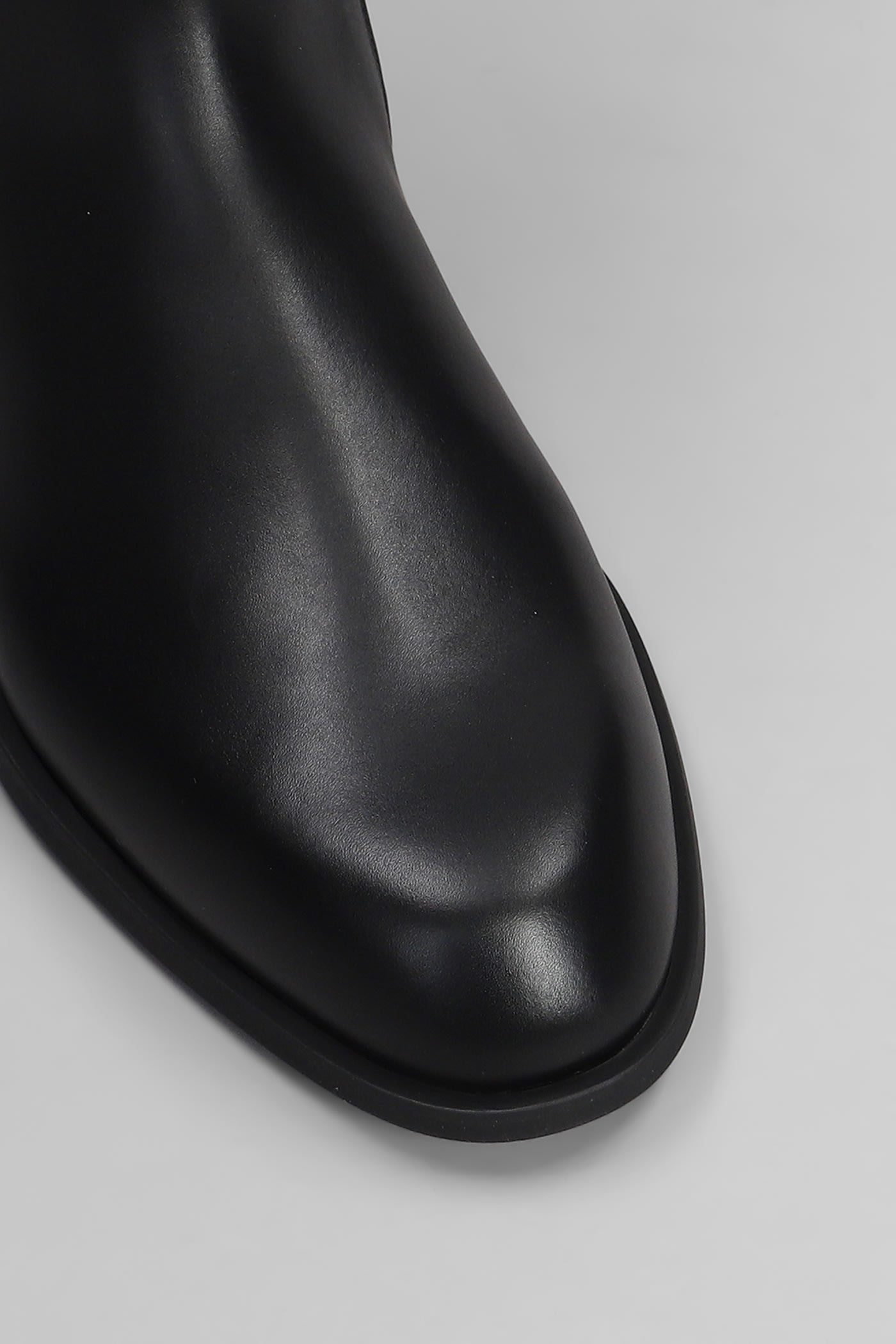 Jil Sander Ankle Boots In Black Leather