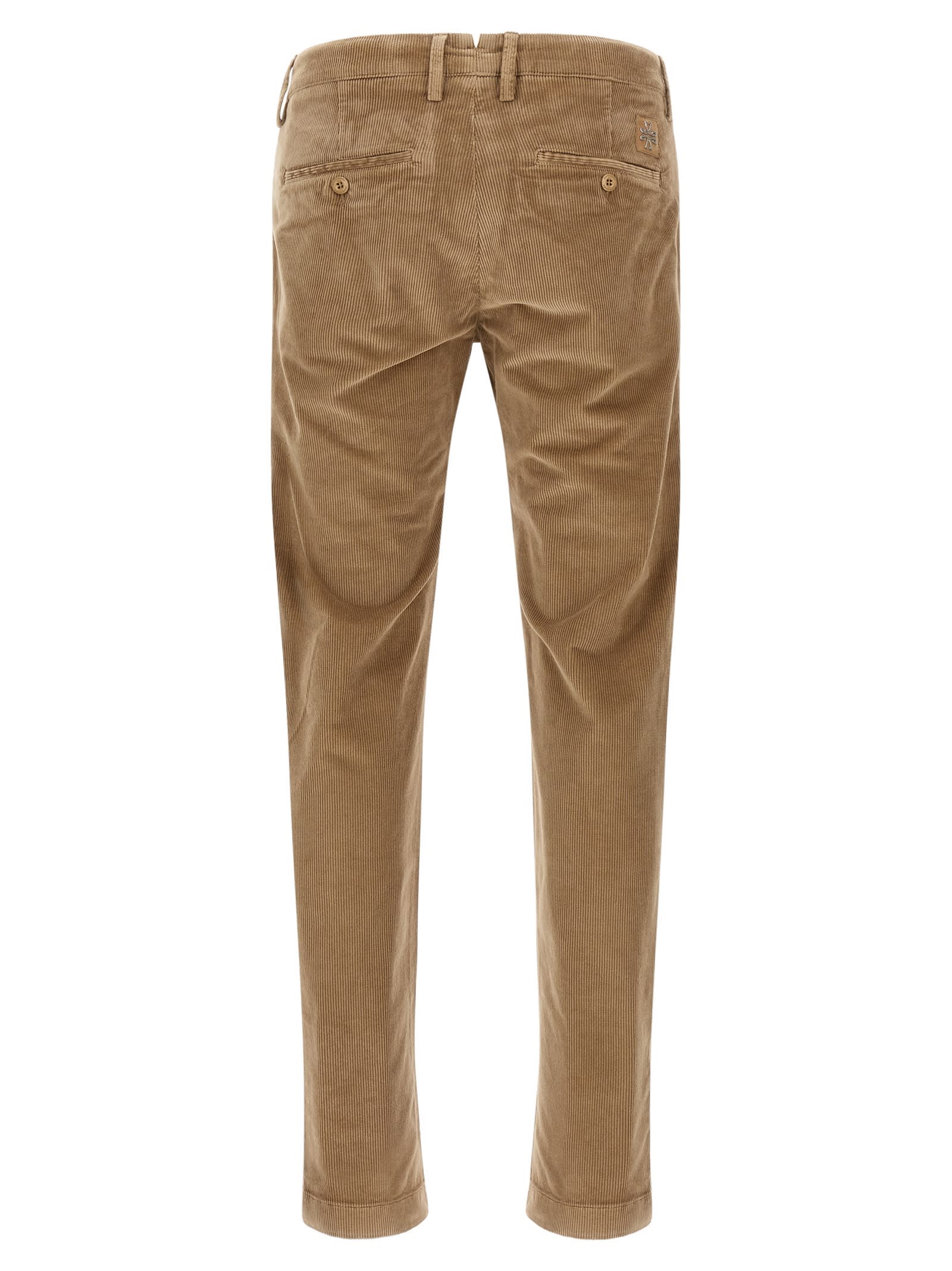 Jacob Cohen Corduroy Trousers With Pockets And Loops In Brown