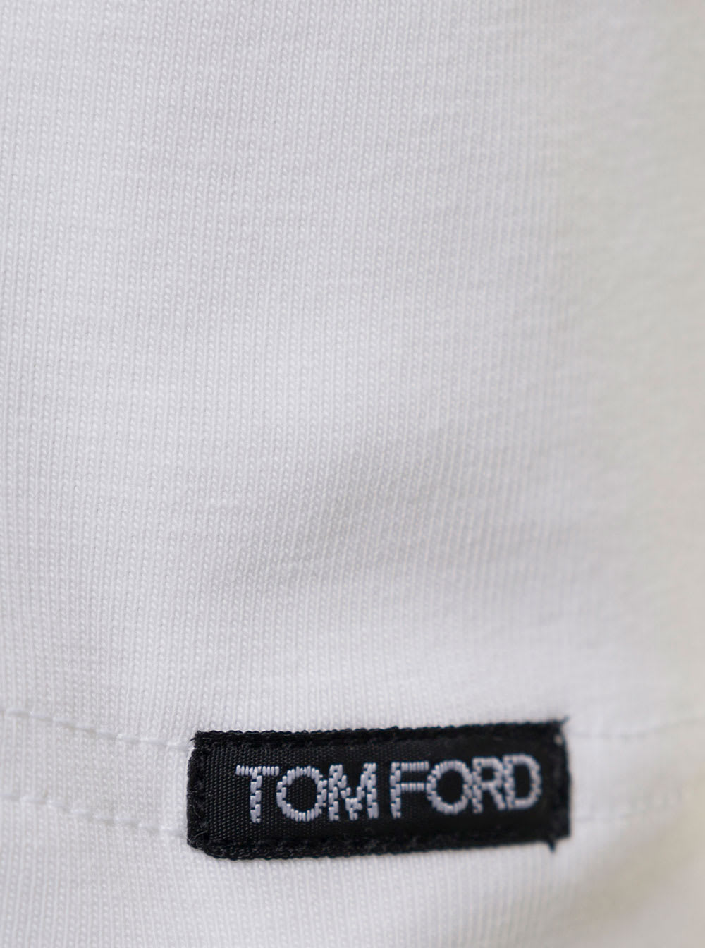 Shop Tom Ford V Neck T-shirt In Cotton White Man