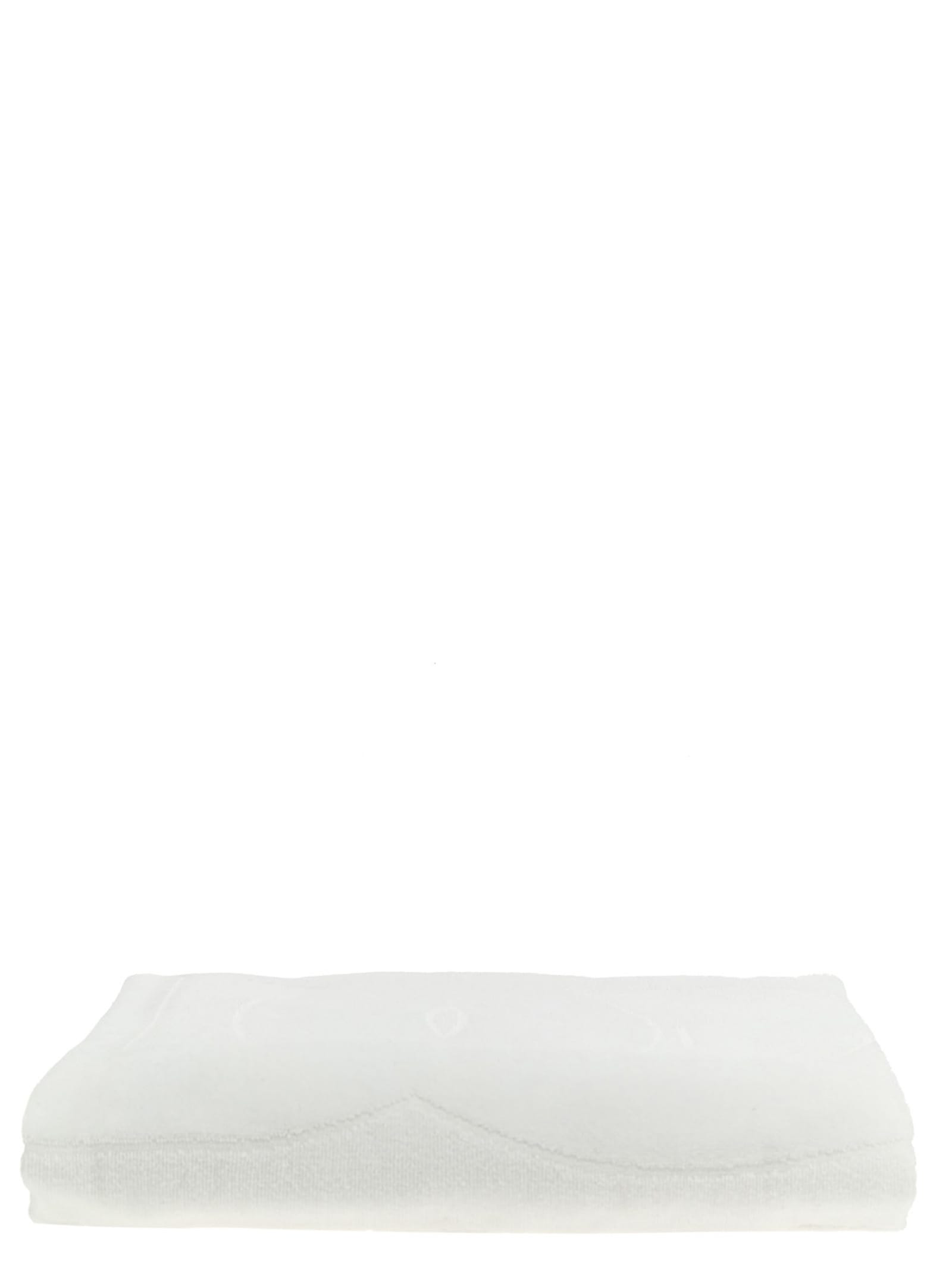 Shop Dolce & Gabbana Dg Beach Towel In White