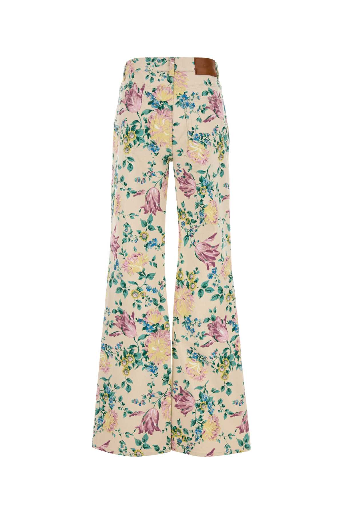 Chloé Chloe Printed Denim Wide-leg Jeans In Multi