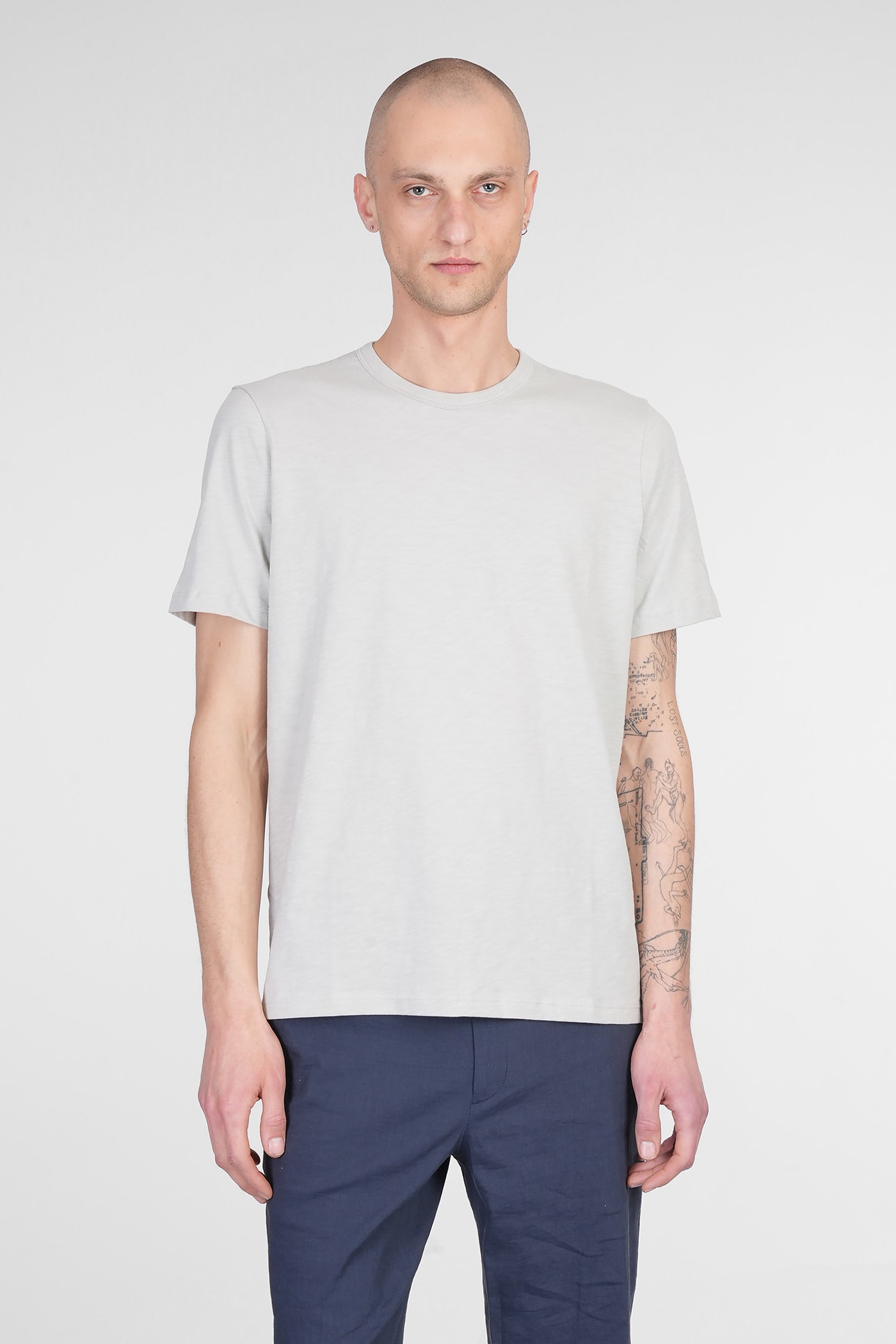 Theory T-shirt In Grey Cotton In Grey