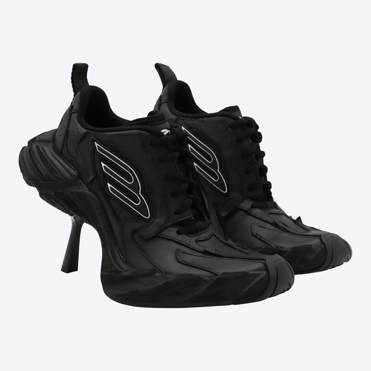 Balenciaga Monday Heels In Cowskin And Polyester Shoes