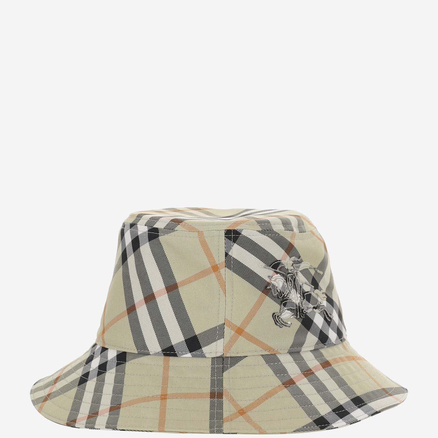 Shop Burberry Bucket Hat With Vintage Check Pattern In Red