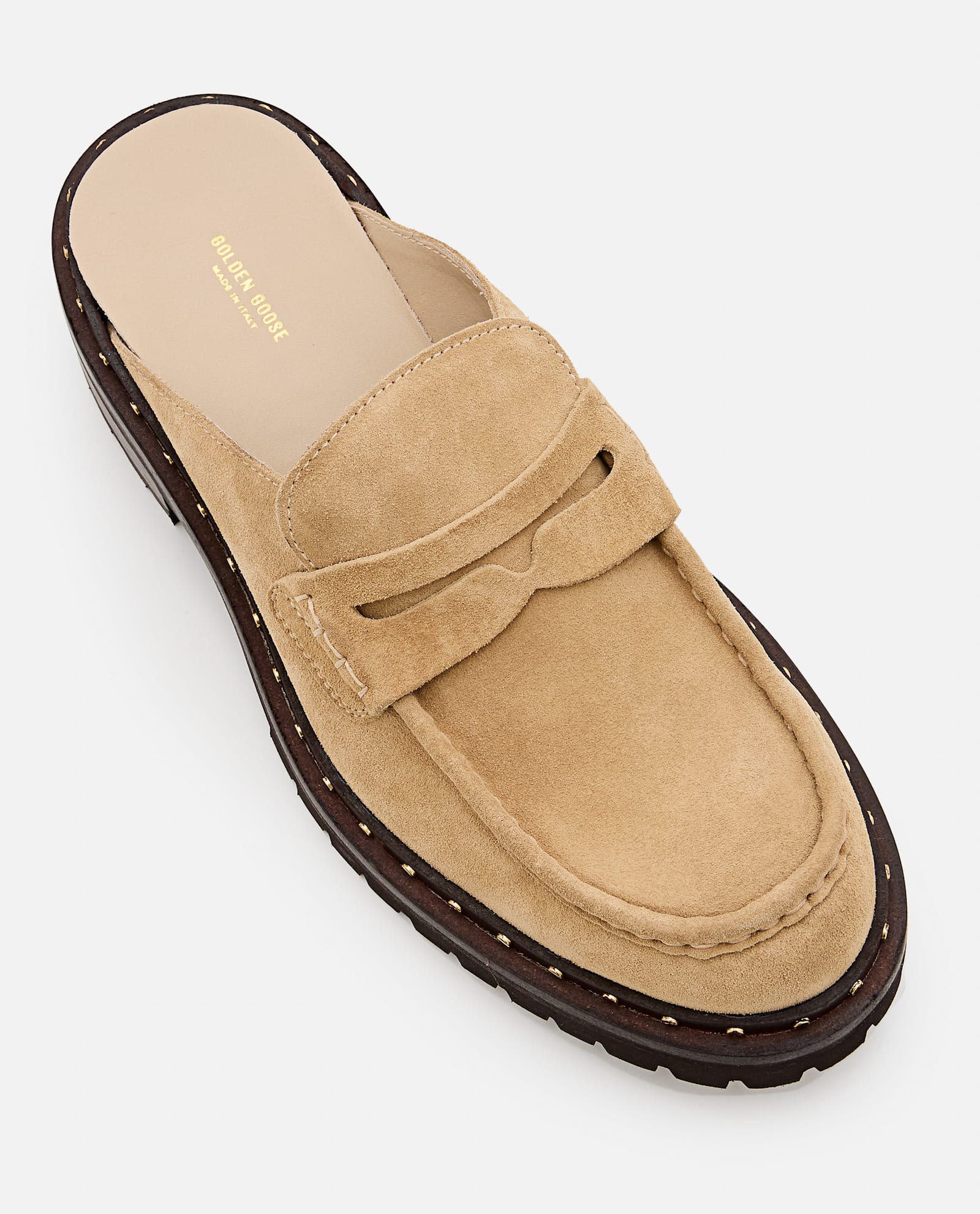 Golden Goose Jerry Rock Sabot Loafer In Beige