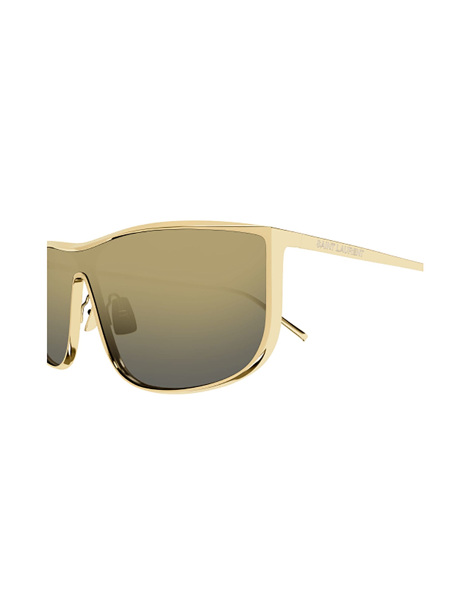 Shop Saint Laurent Sl 605 Luna Sunglasses In Gold Gold Bronze