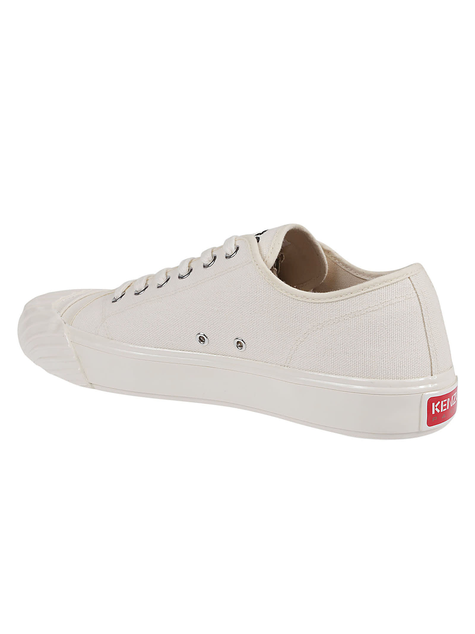 Shop Kenzo School Low Top Sneakers In Creme