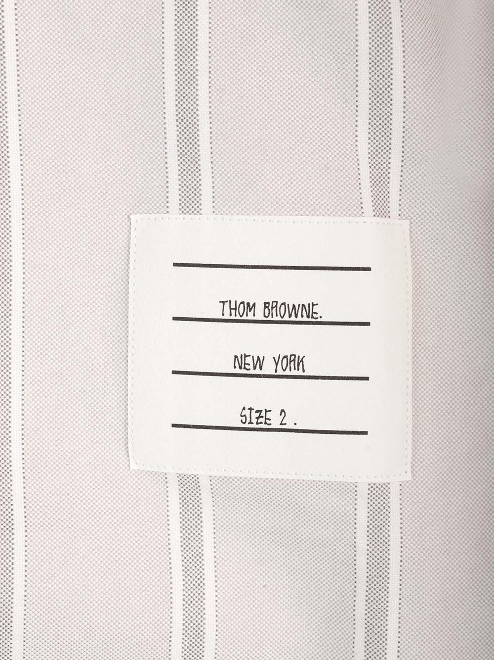 Shop Thom Browne Oxford Striped Shirt In Grey