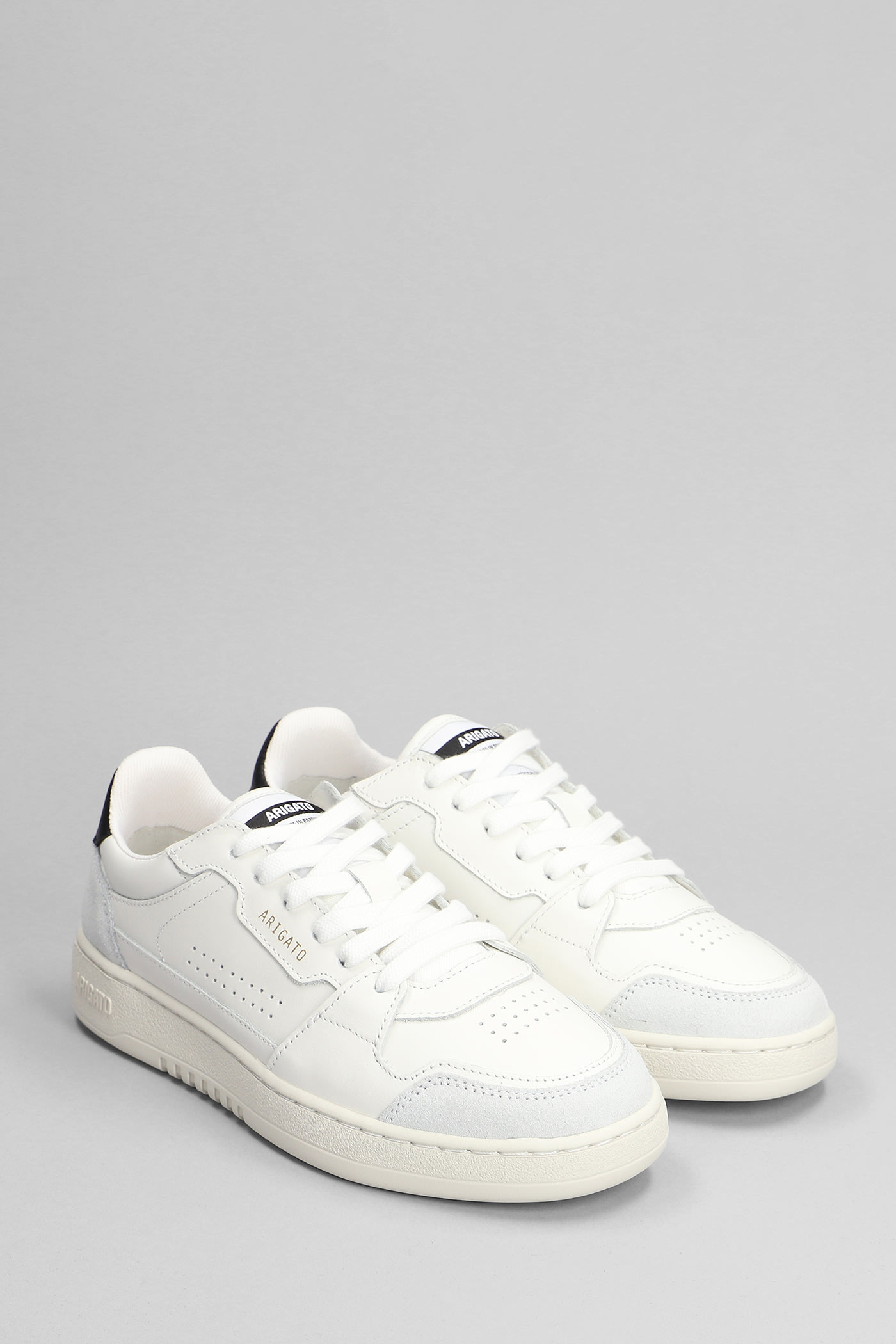 Shop Axel Arigato Dice Lo Sneakers In White Suede And Leather