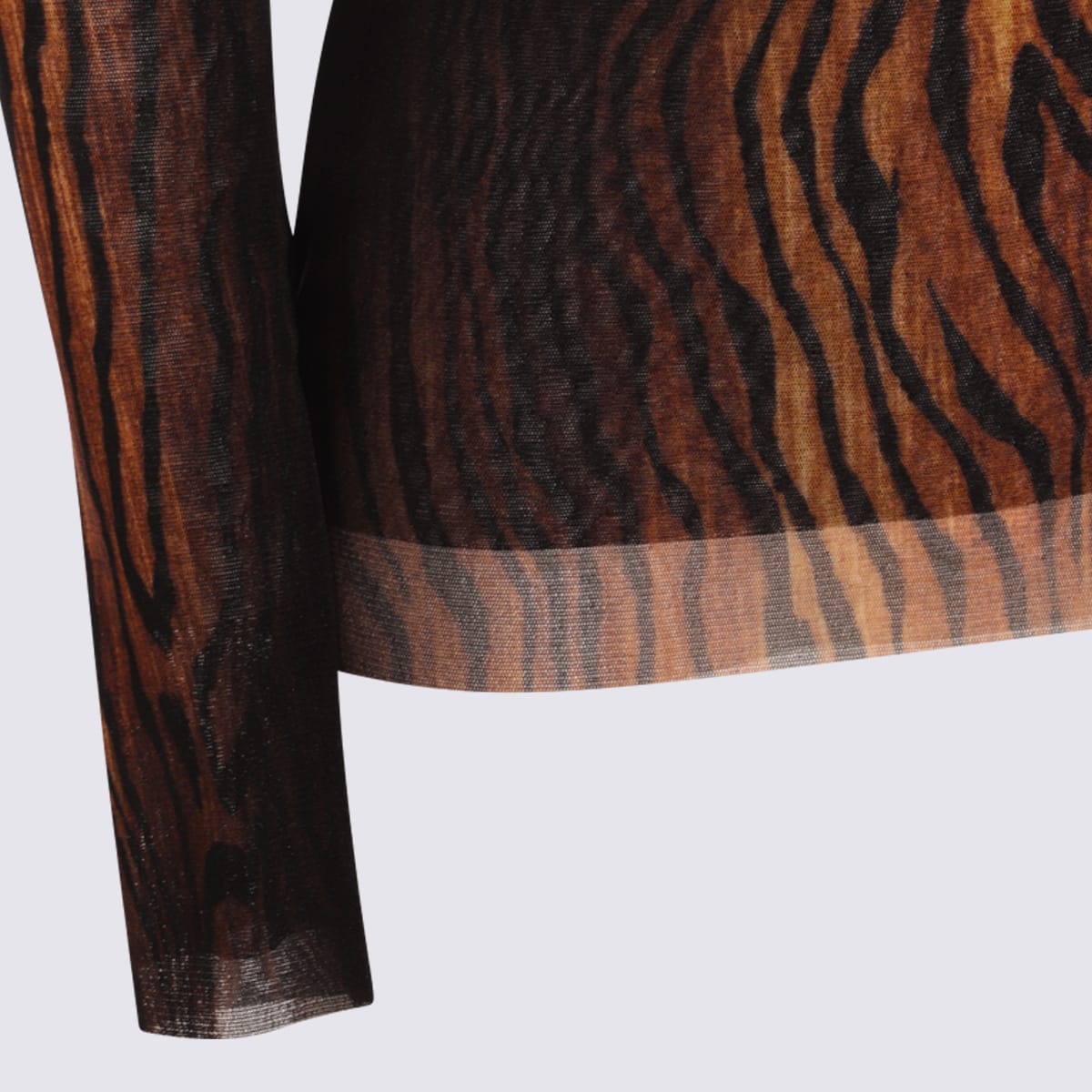 Jean Paul Gaultier Top The Wood In Tulle Stampato Donna In Multi