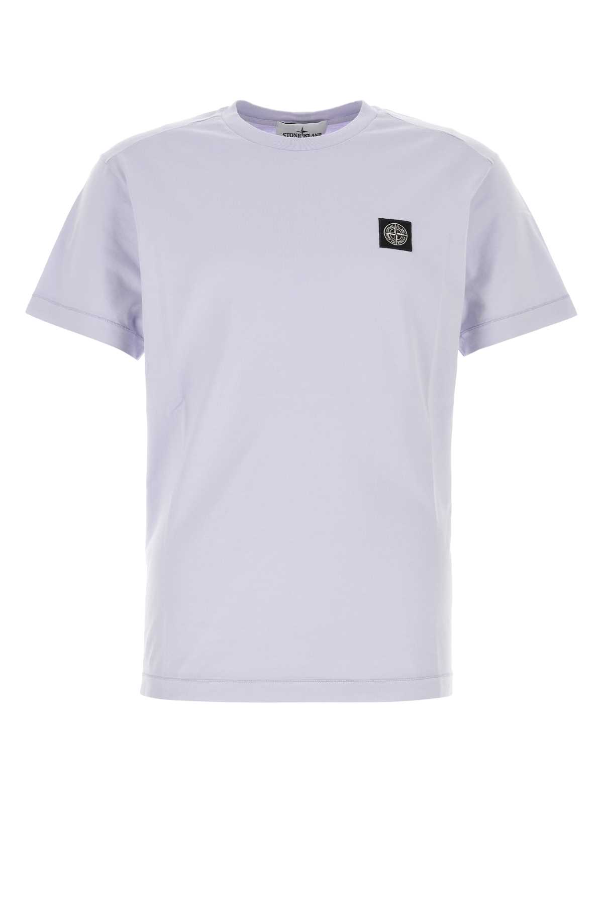 Stone Island Classic Small Logo Tee In Gray
