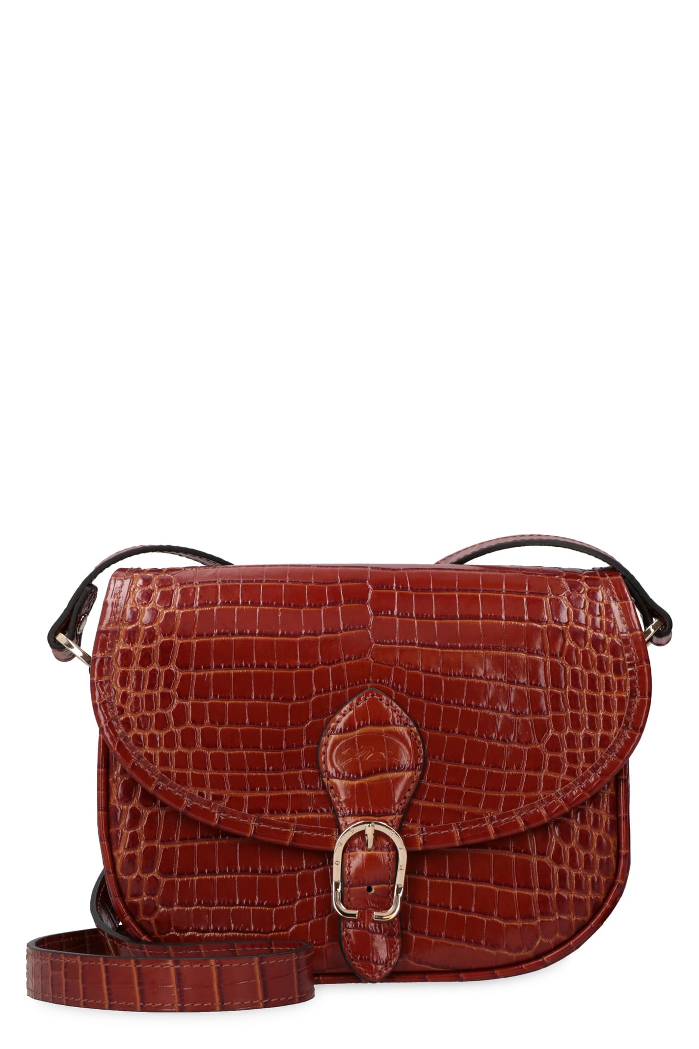 Longchamp Printed Leather Crossbody Bag