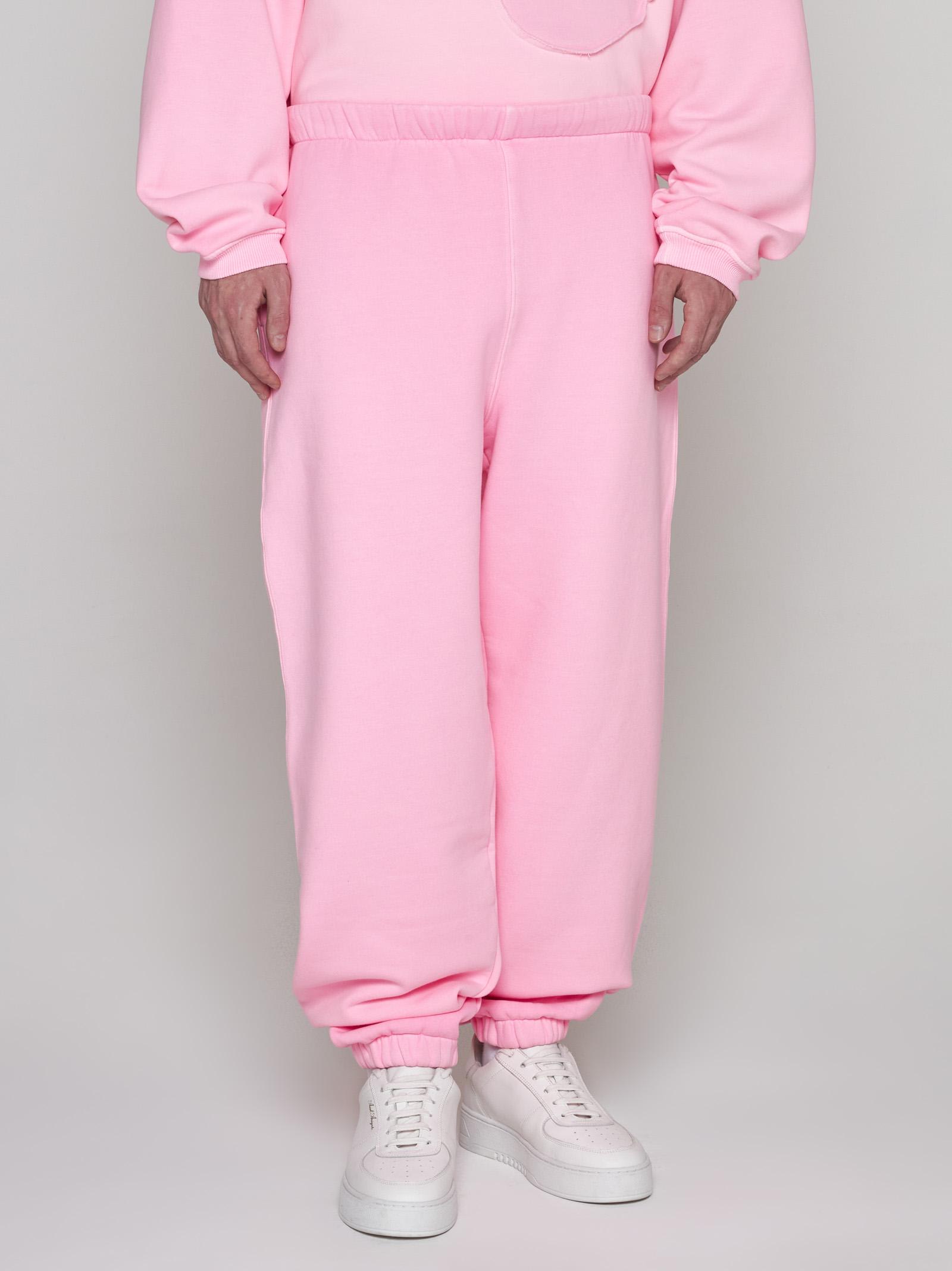 Shop Erl Cotton Sweatpants In Pink