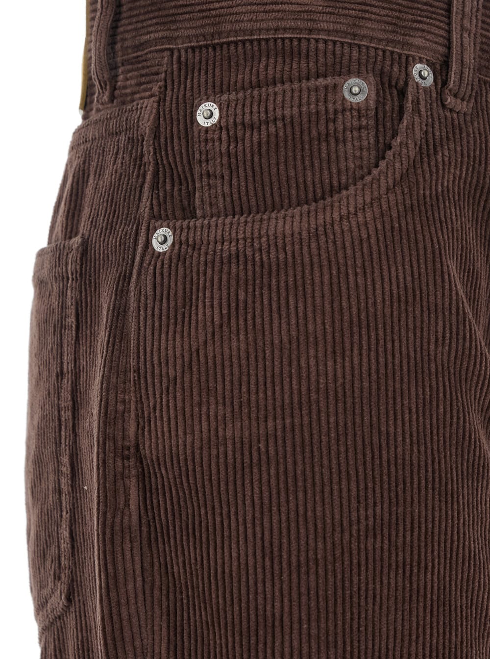 Haikure Korea Brown Pants With Logo Patch On The Rear In Corduroy Woman In Brown