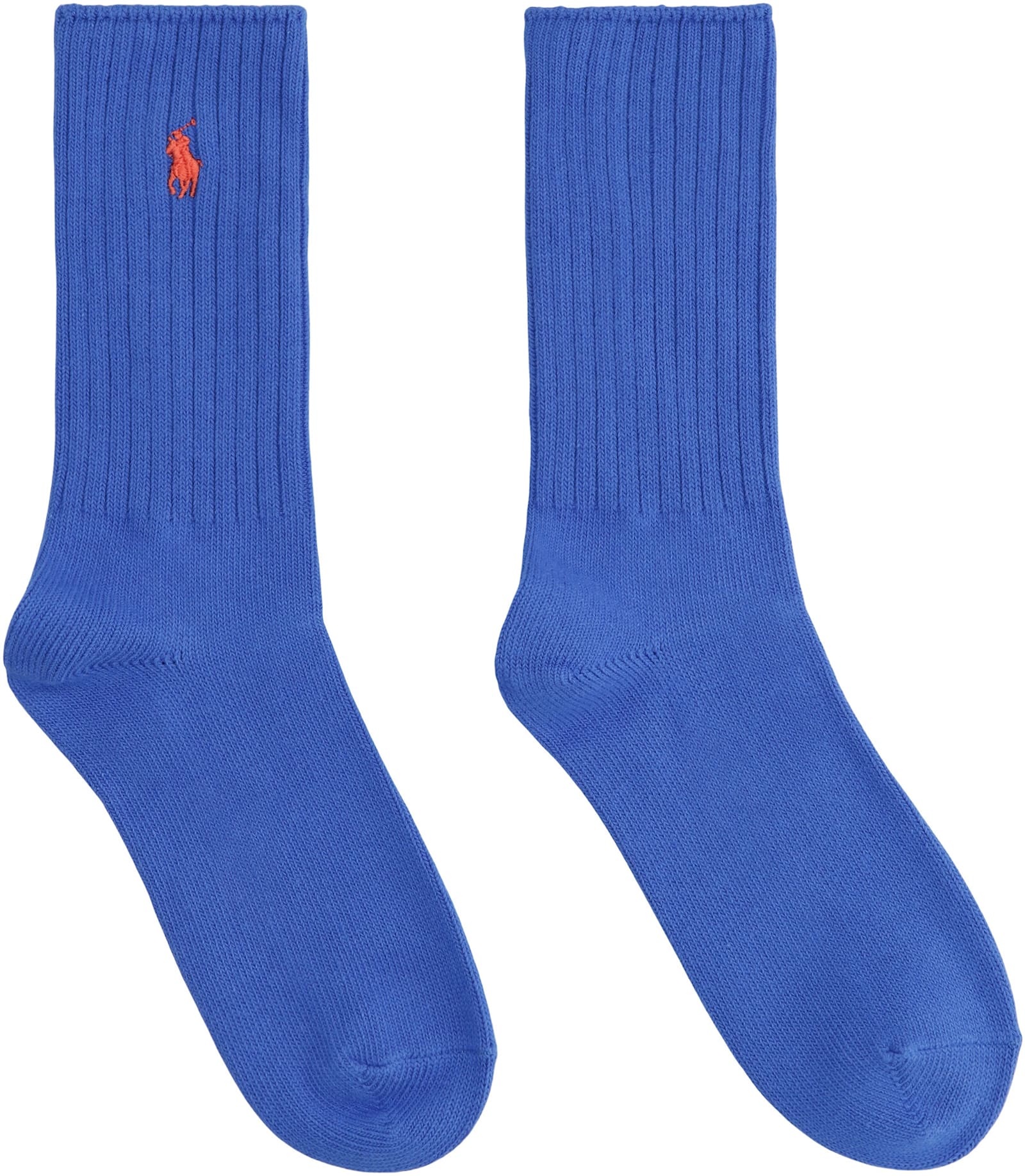 Polo Ralph Lauren Cotton Socks With Logo In Blue